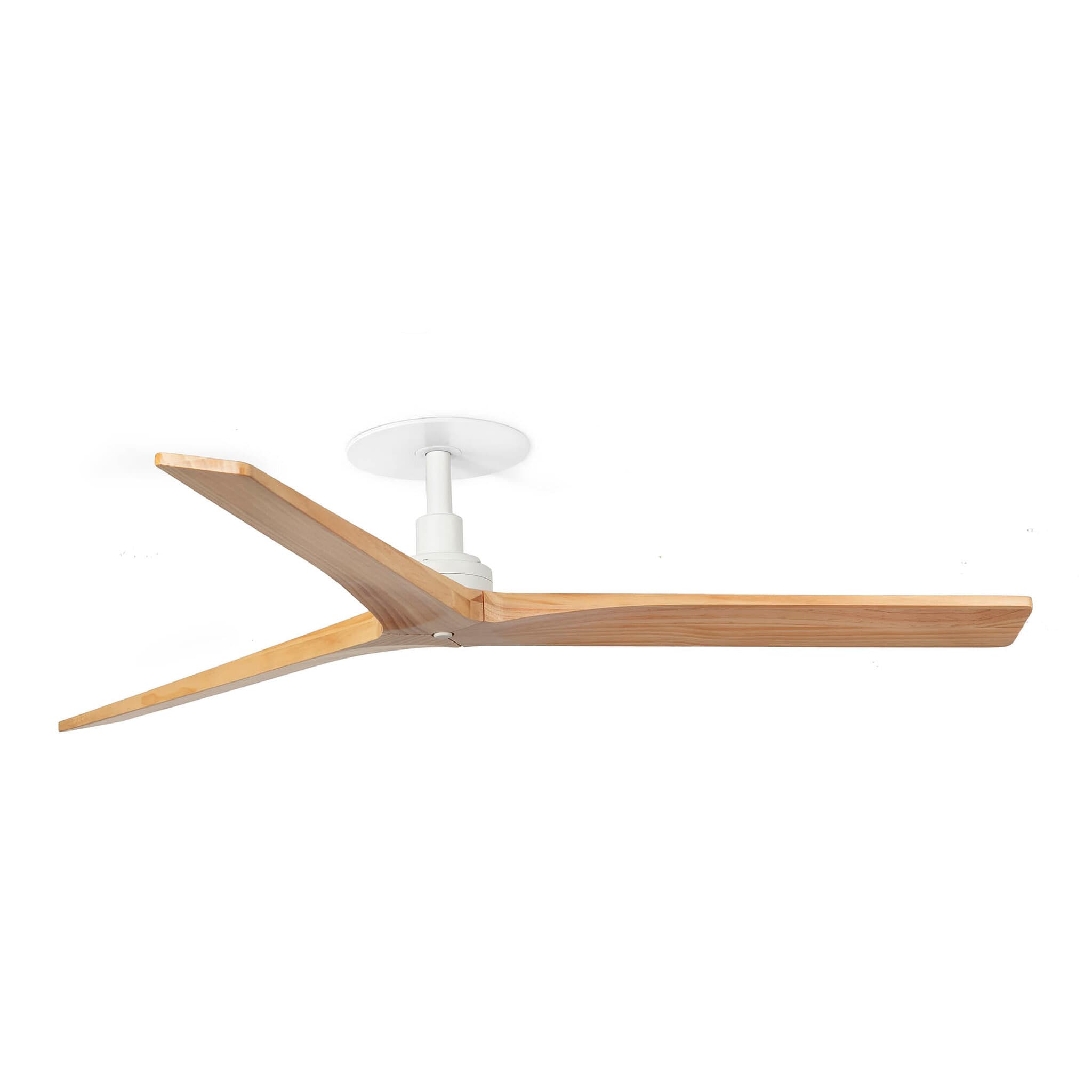 Faro Klim M - ventilateur de plafond avec rosace encastrée - Ø 125 cm - blanc mat et pin