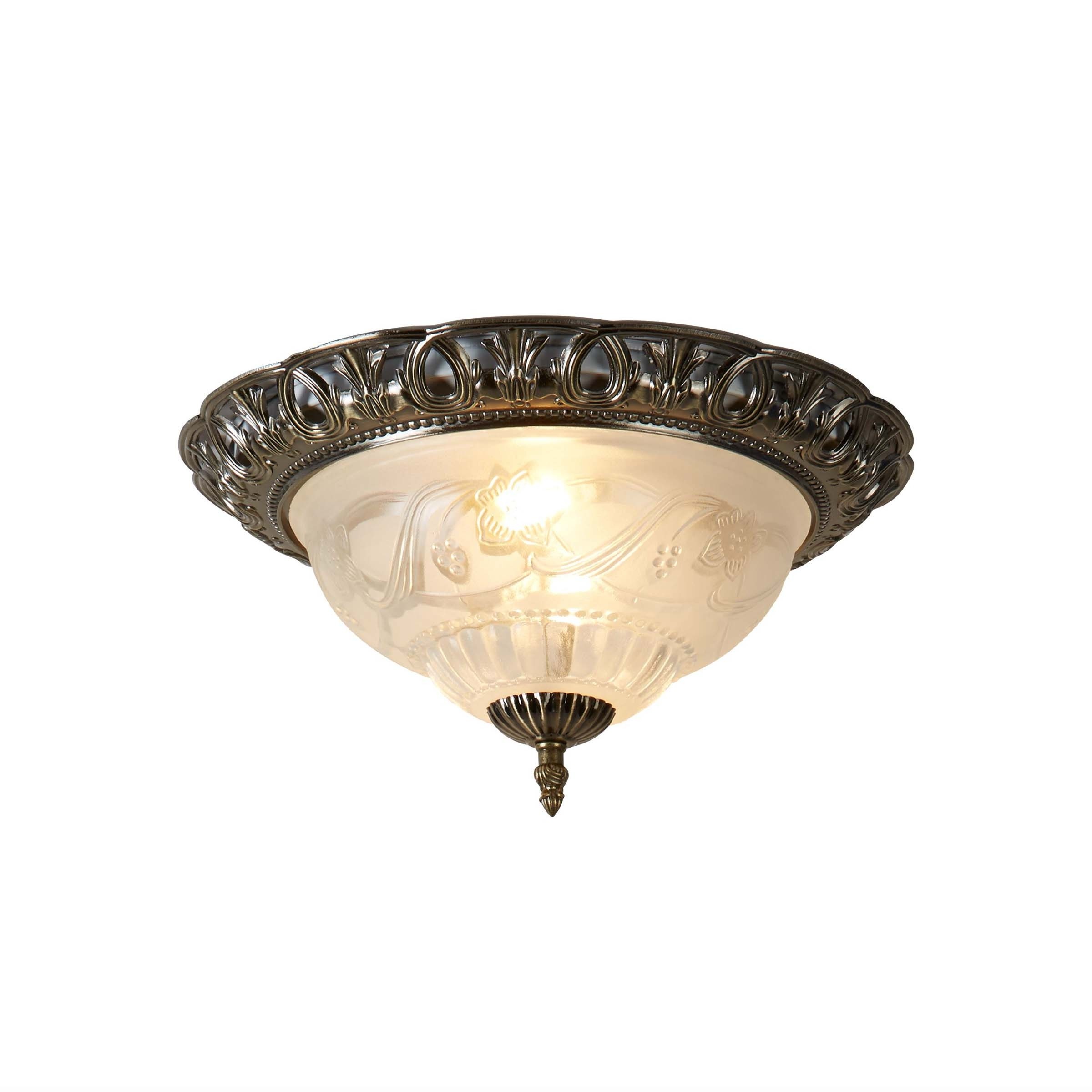 Searchlight Flush - plafonnier - Ø cm - laiton antique — vue 4