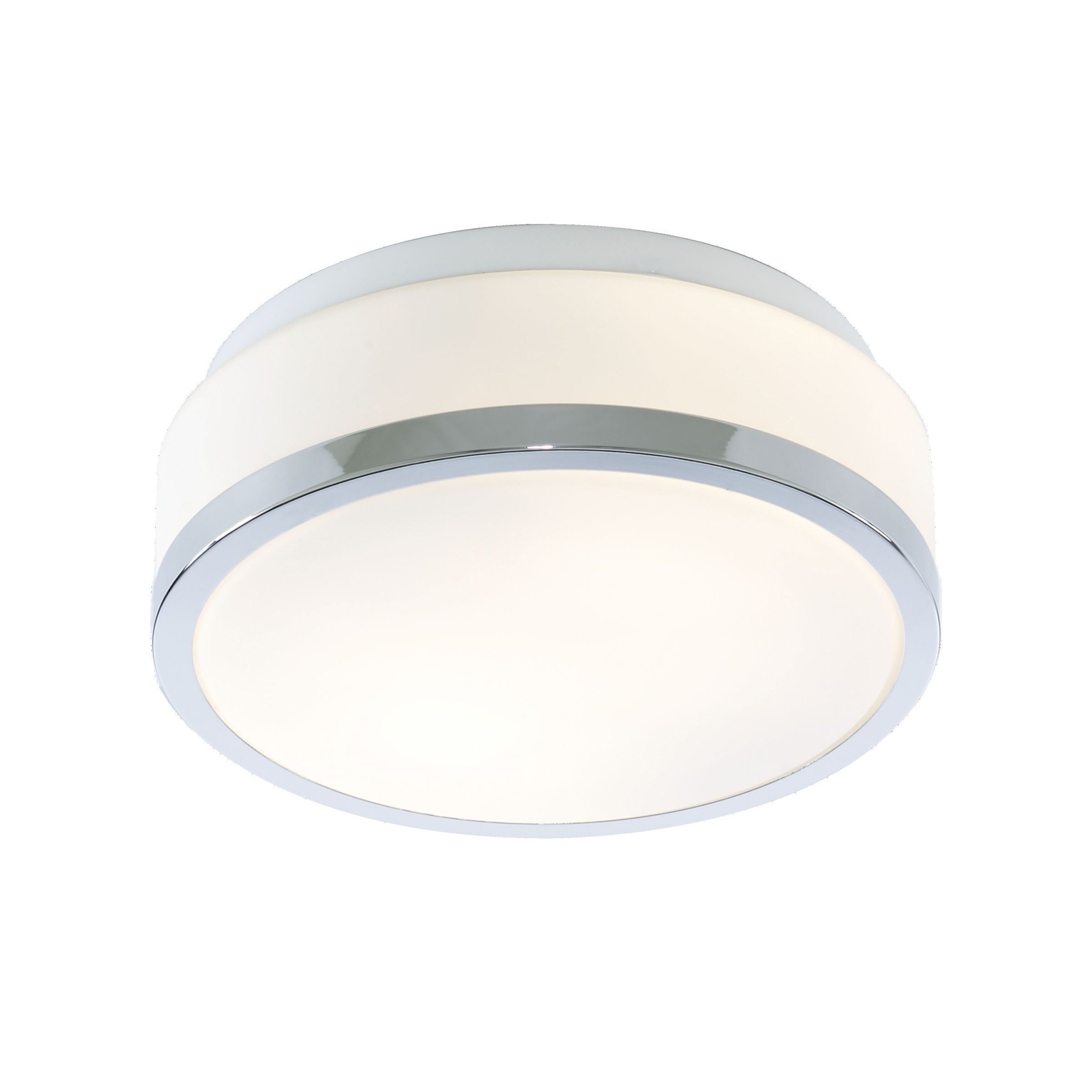 Searchlight Discs - plafonnier de salle de bains - Ø ,5 cm - IP44 - opale et chrome