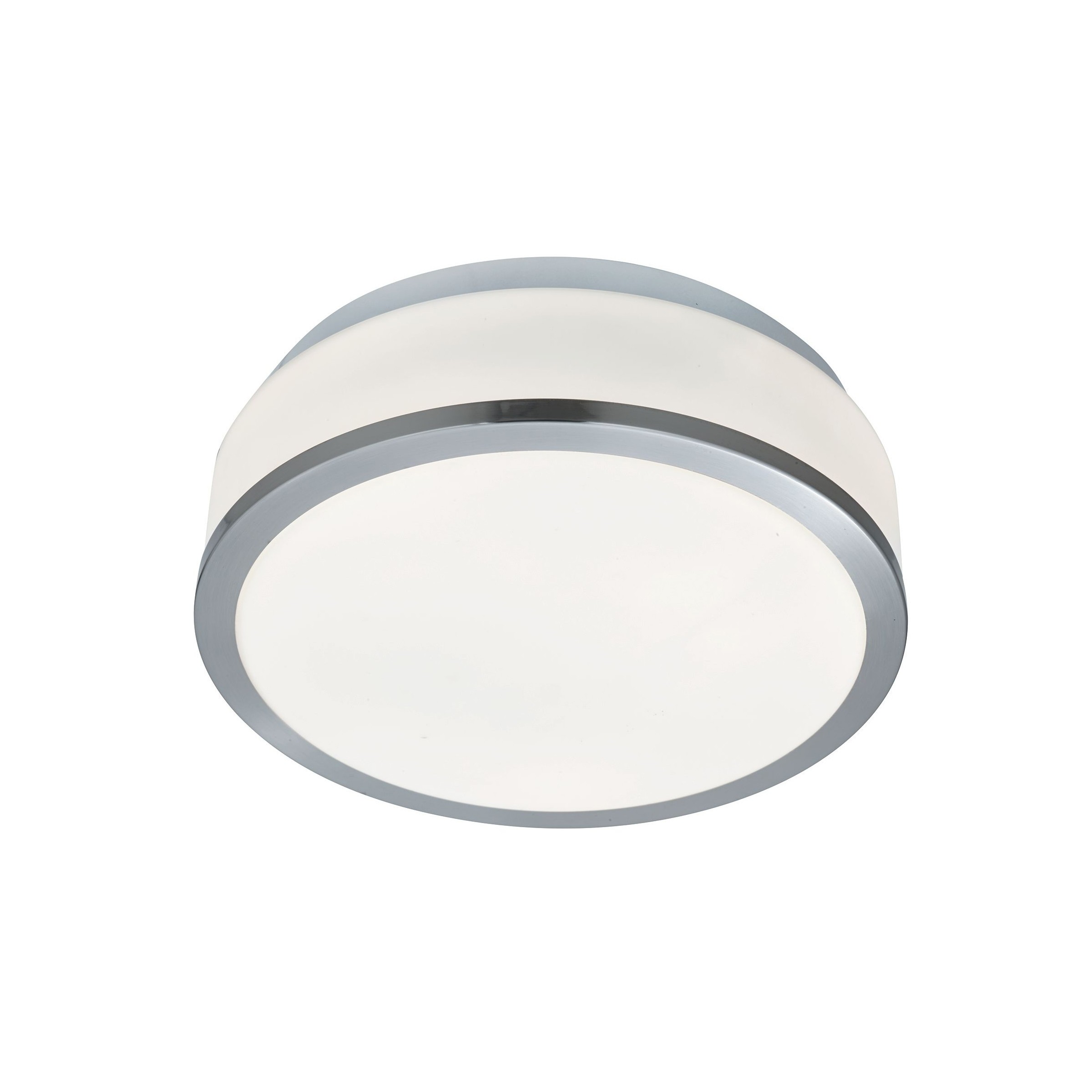 Searchlight Discs - plafonnier de salle de bains - Ø ,5 cm - IP44 - opale et argent satiné