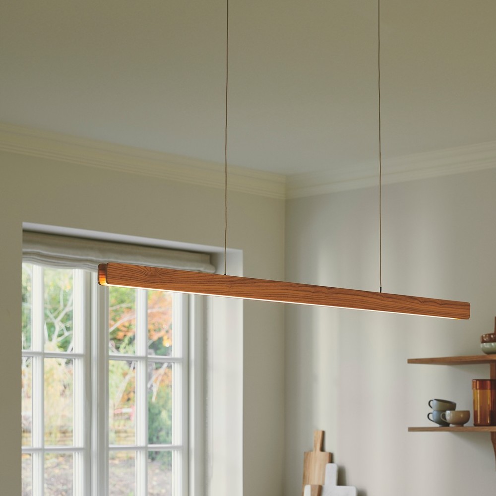 Nordlux Ilgas - lampe suspendue - x 4,4 cm - 47W LED dimmable inclus - bois