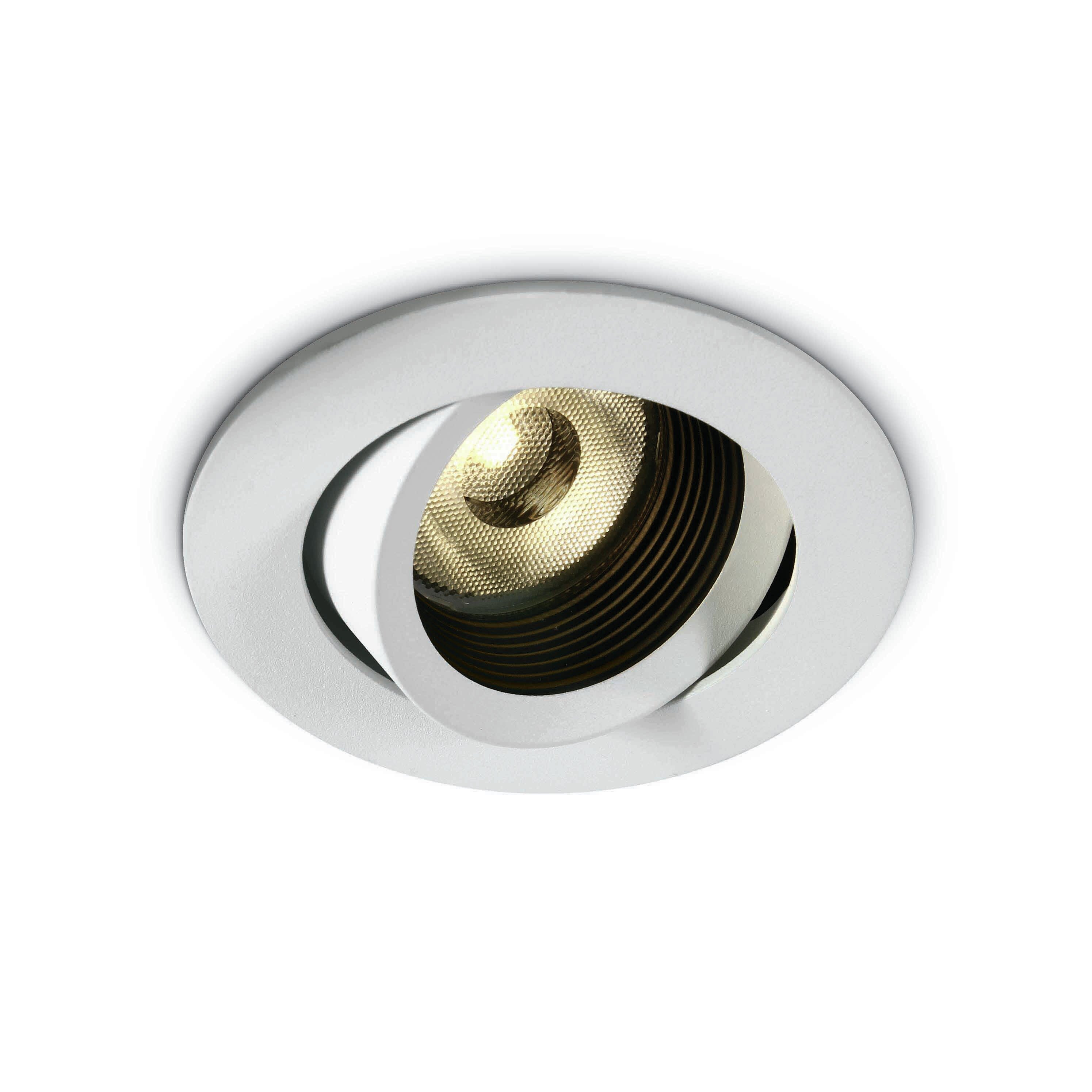 ONE Light Dark Light IP - spot encastré - Ø 90 mm, Ø 80 mm encastré - 13W LED dimmable inclus - IP54 - blanc