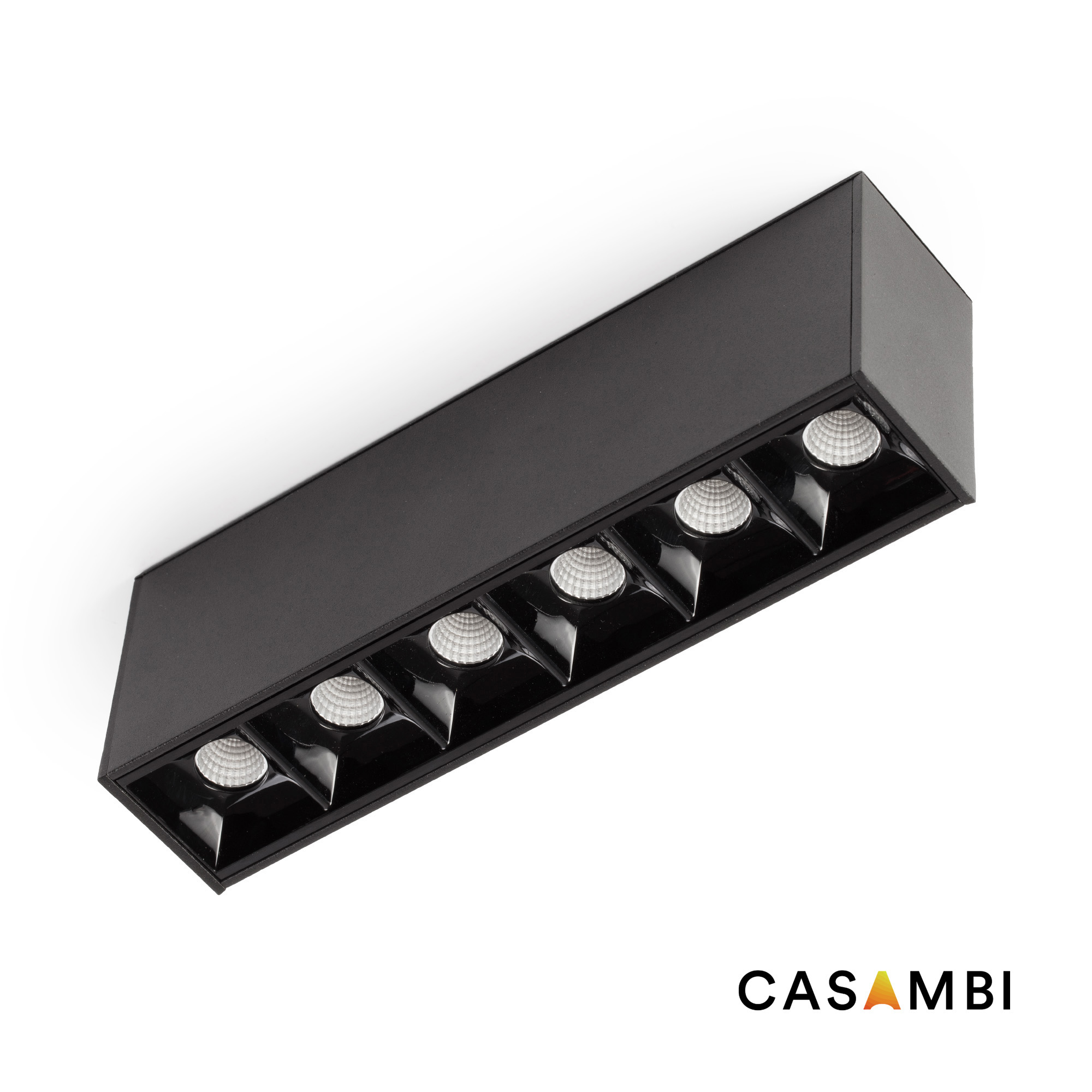 Faro Neso Point-6 - luminaire pour rail magnétique - 16,4 x 3,4 x 5,6 cm - 8W CASAMBI LED blanc chaud (2700K) inclus - faisceau de 12° - noir