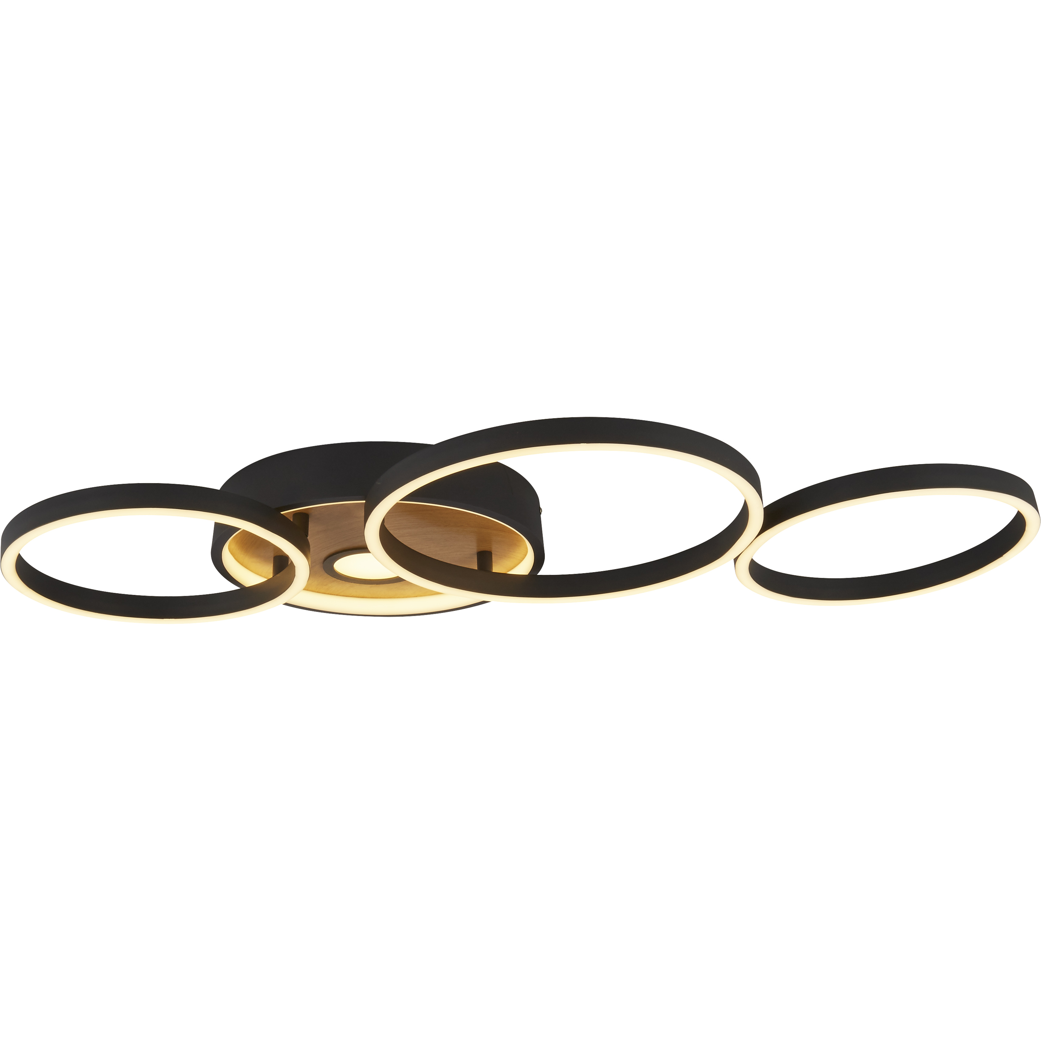 Searchlight Curio - plafonnier - cm - 40W LED inclus - noir et bois