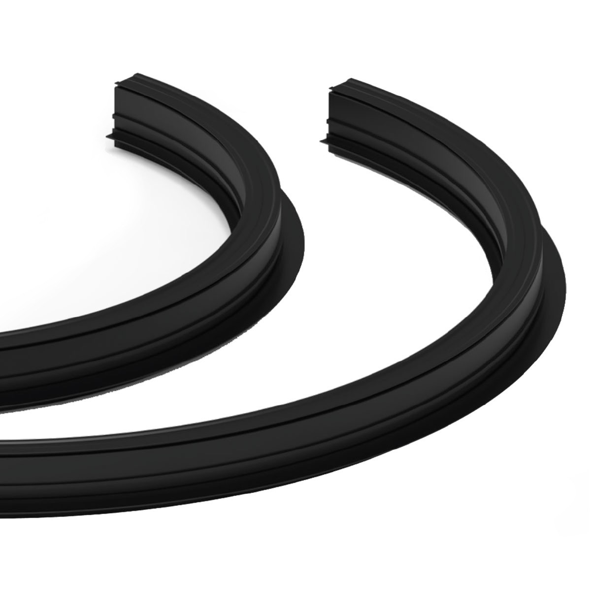 VK Lighting Eiva - système de rail magnétique - Profil encastré courbé R40 pour plaques de plâtre de 12 mm - 5,48 x 5, - dimmable DALI - noir