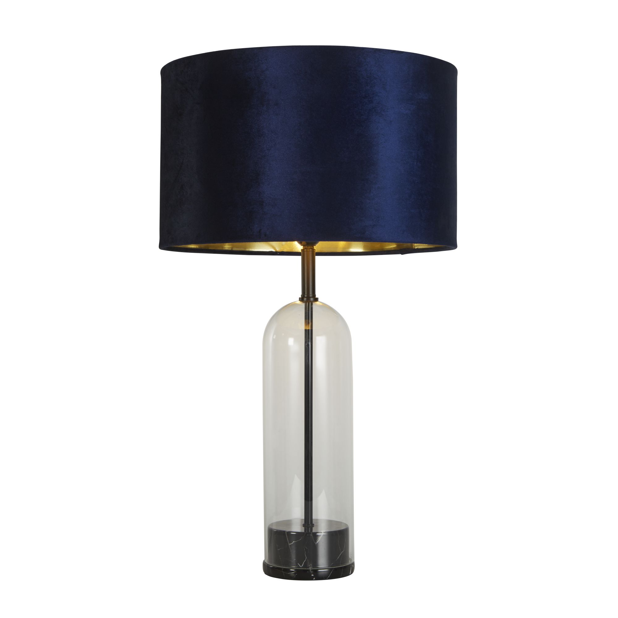 Searchlight Oxford - lampe à poser - Ø cm - noir, or et bleu marine