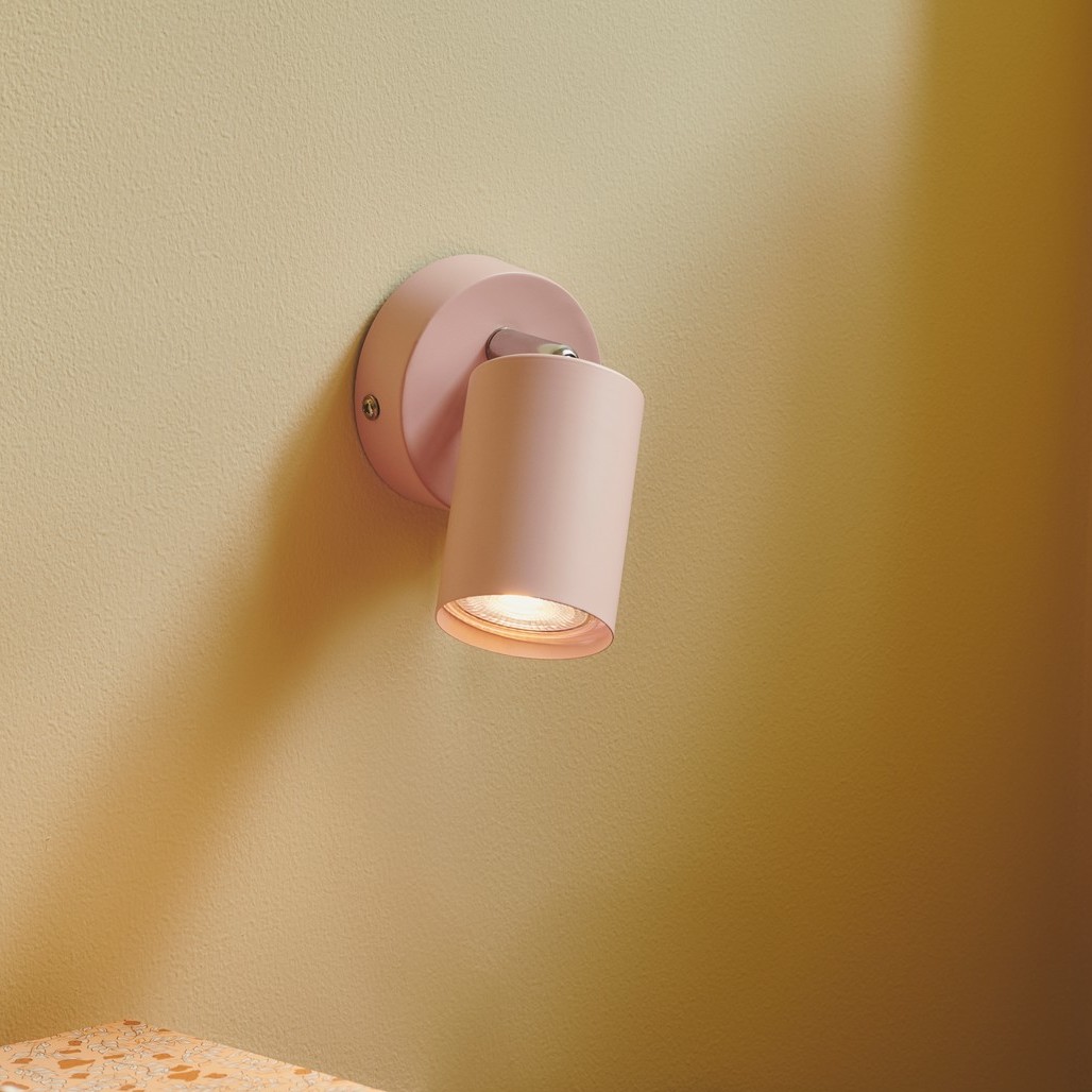 Nordlux Explore - applique murale avec interrupteur - Ø ,5 cm - rose poudré