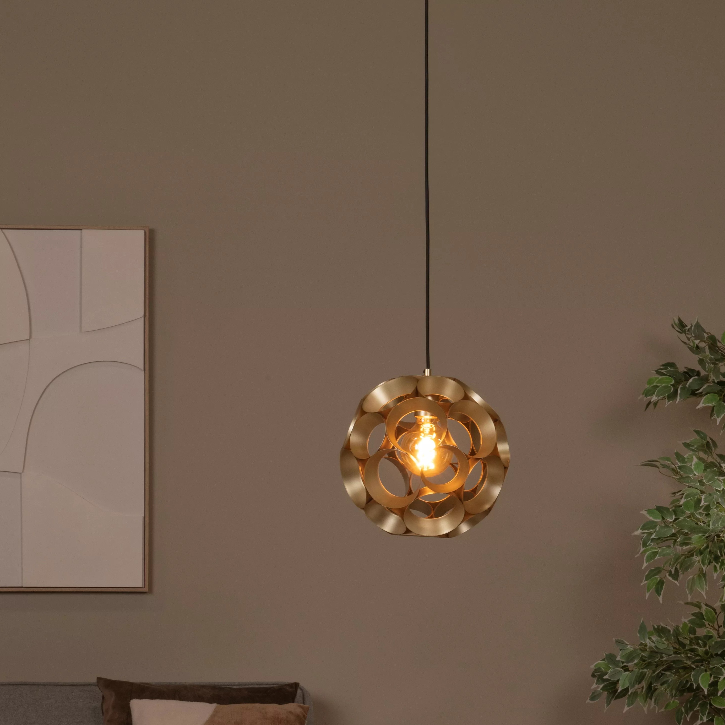 Lucide Hannelore - lampe suspendue - Ø cm - or