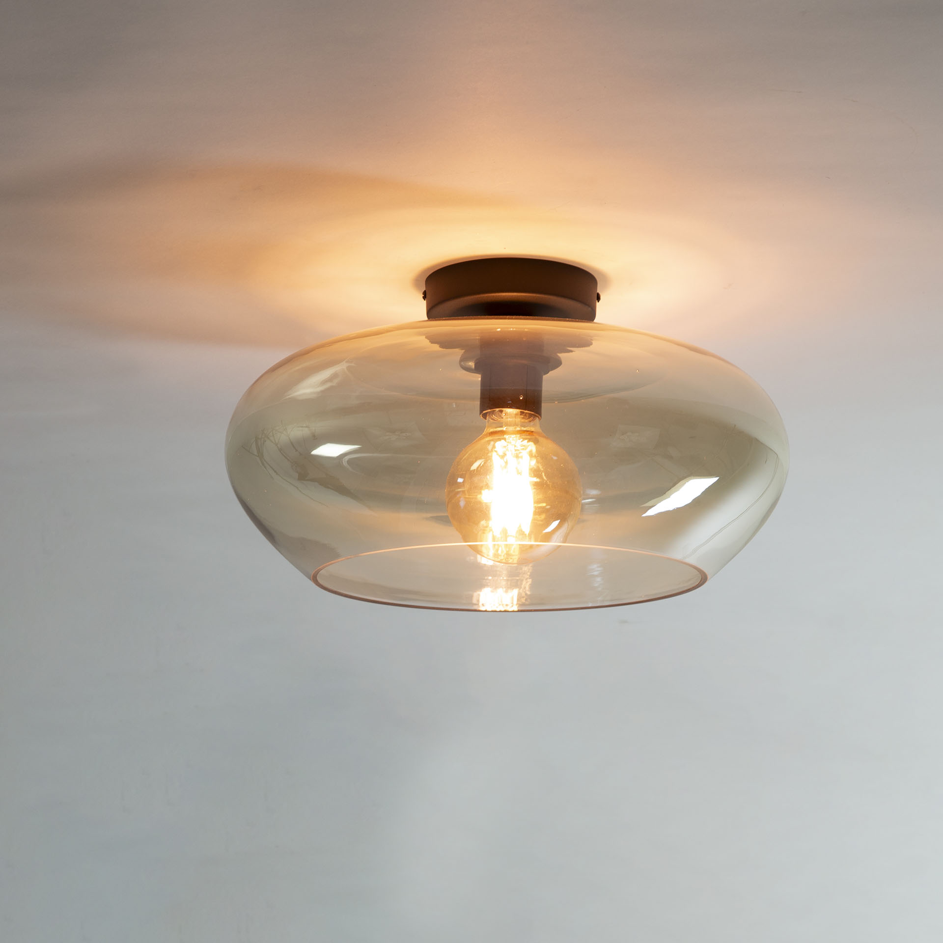 Vico Elevate Glass - plafonnier - Ø cm - ambre