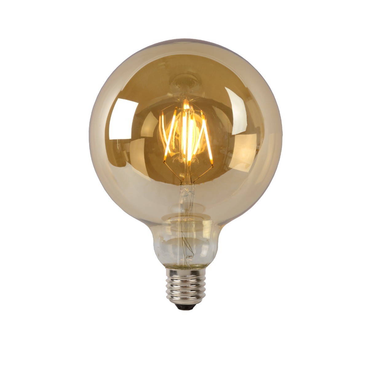 Lucide Lampe à incandescence LED - Ø 12,5 x 17,5 cm - E27 - 8W dimmable - 2700K - ambre