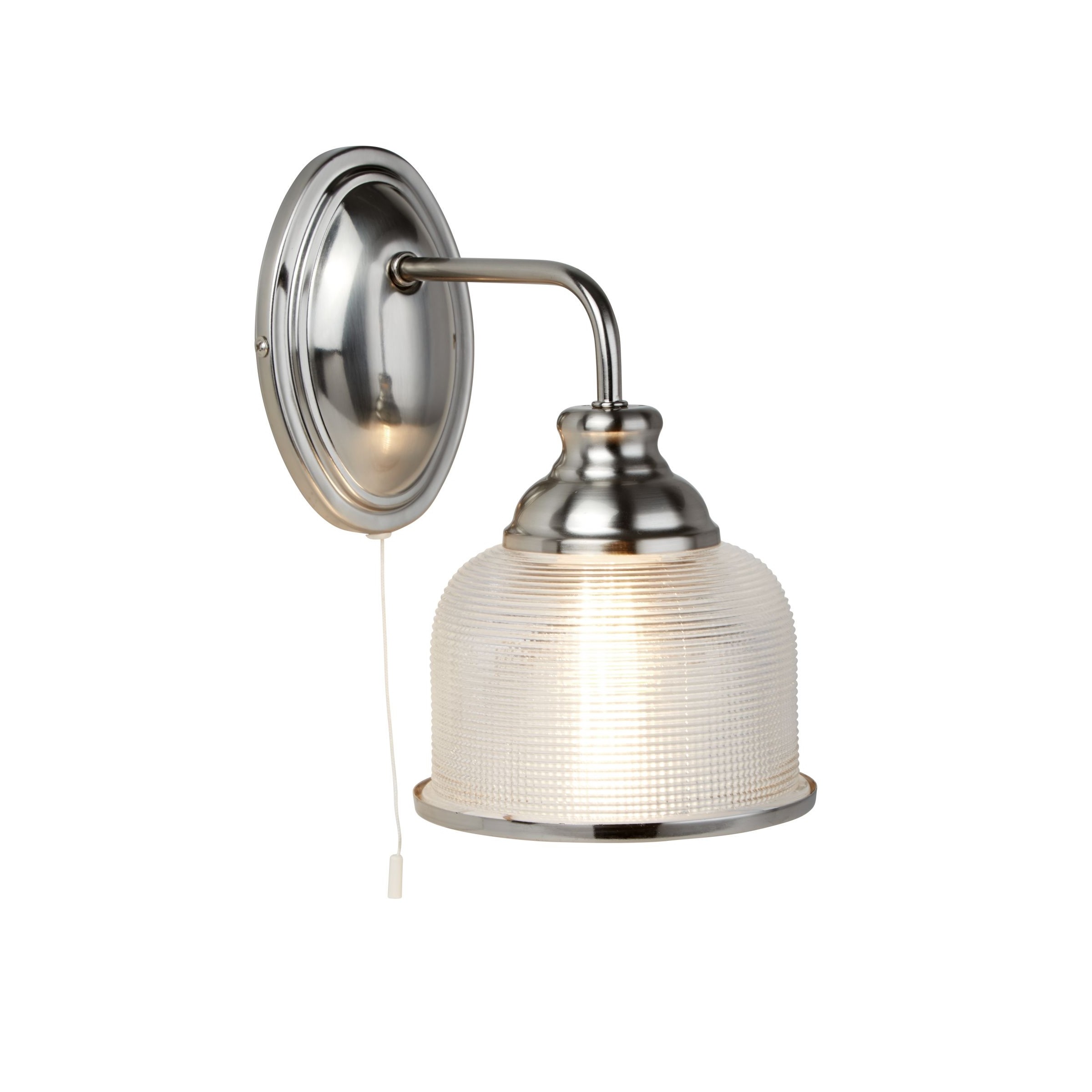 Searchlight Bistro II - applique murale avec interrupteur à tirette - cm - argent satiné