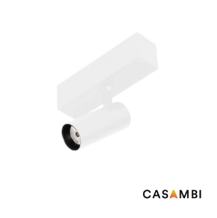 Faro Neso Hole - spot pour rail magnétique - Ø 3,5 x ,3 cm - 5W CASAMBI LED blanc chaud (2700K) dimmable inclus - 20° beam - blanc