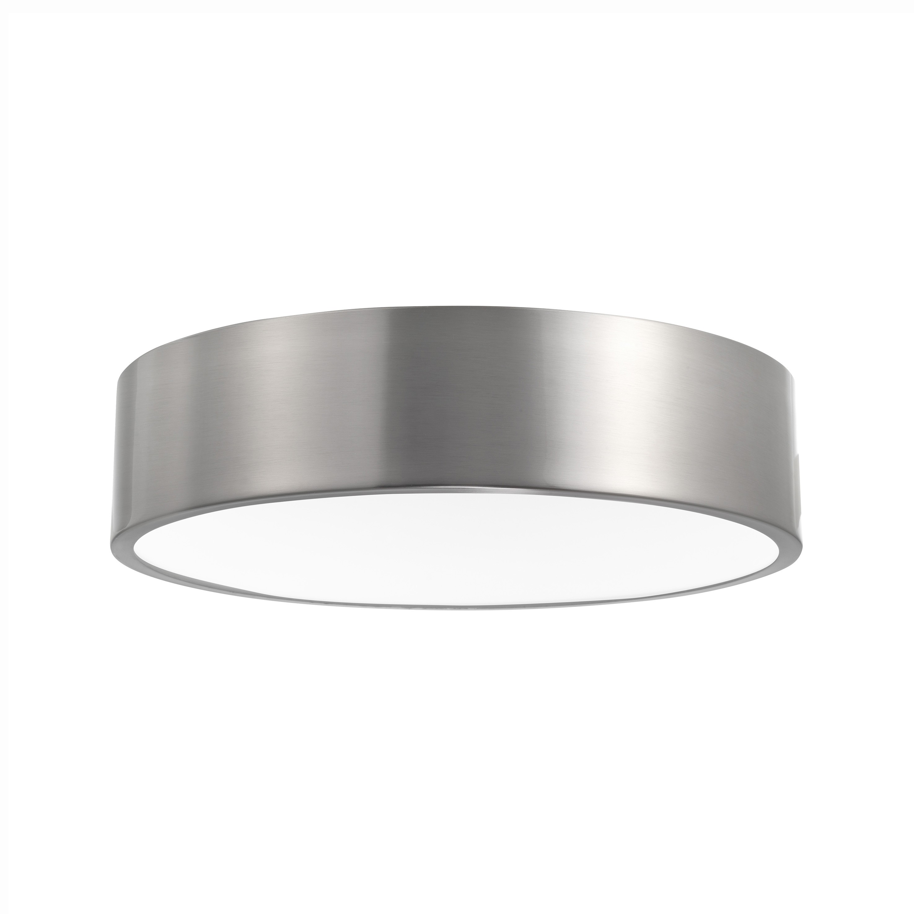 Nova Luce Finezza - plafonnier - Ø cm - nickel satiné et blanc mat