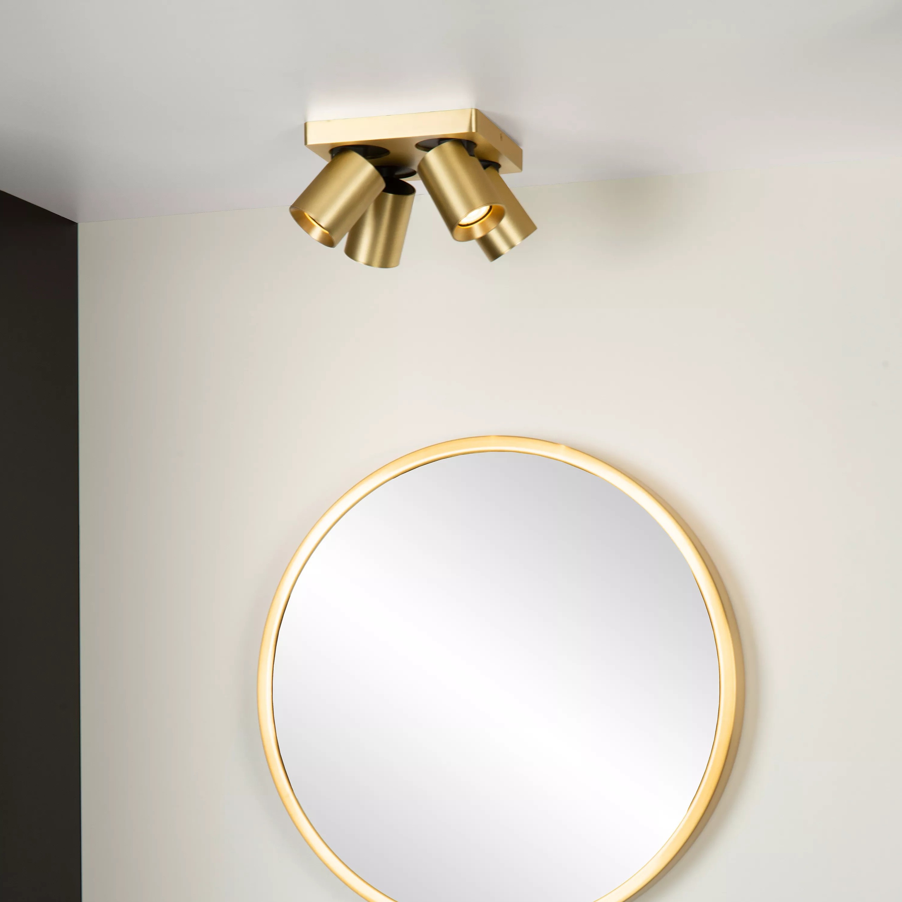 Lucide Nigel - spot en saillie - x 11,5 cm - W LED dimmable inclus - dim to warm - or