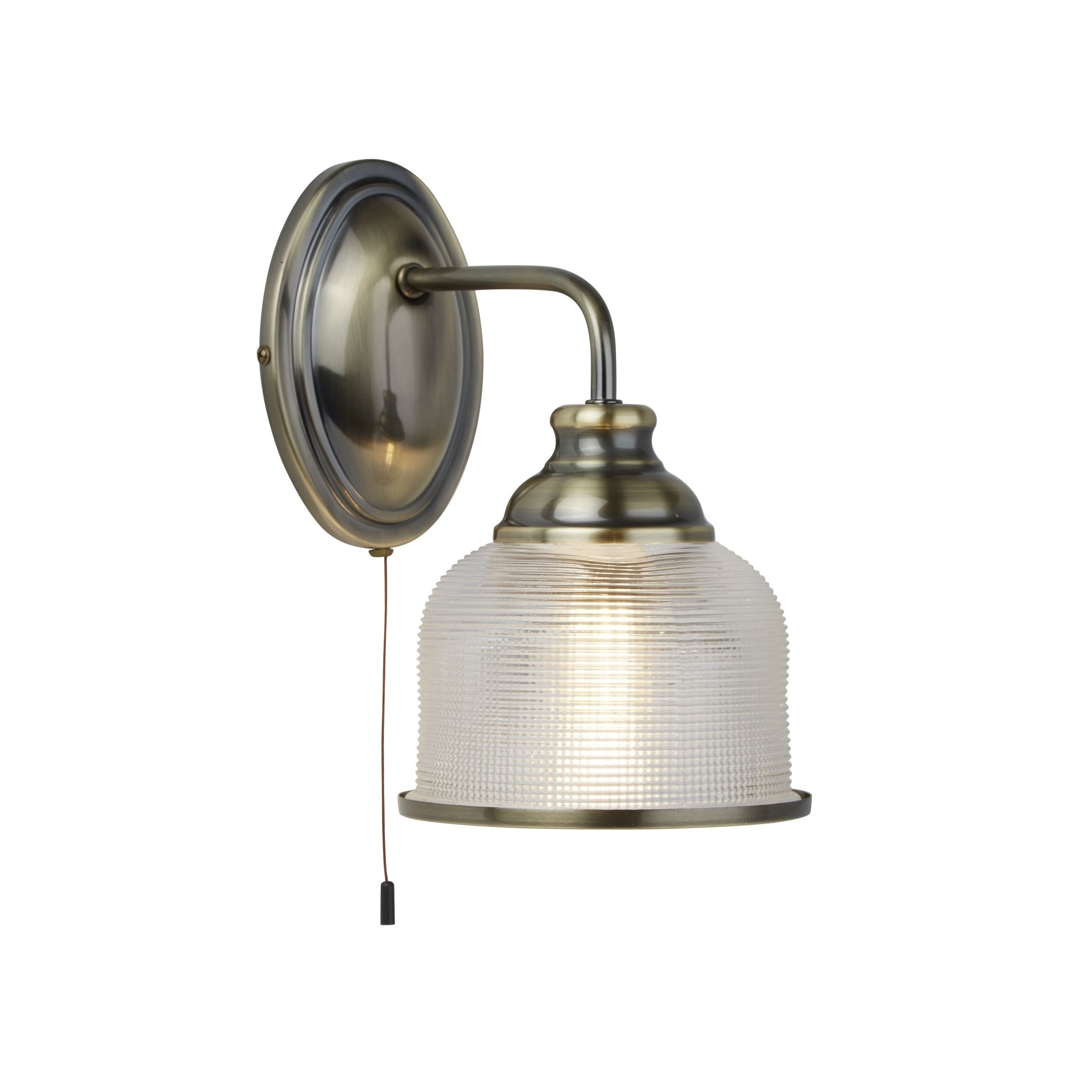 Searchlight Bistro II - applique murale avec interrupteur à tirette - cm - laiton antique