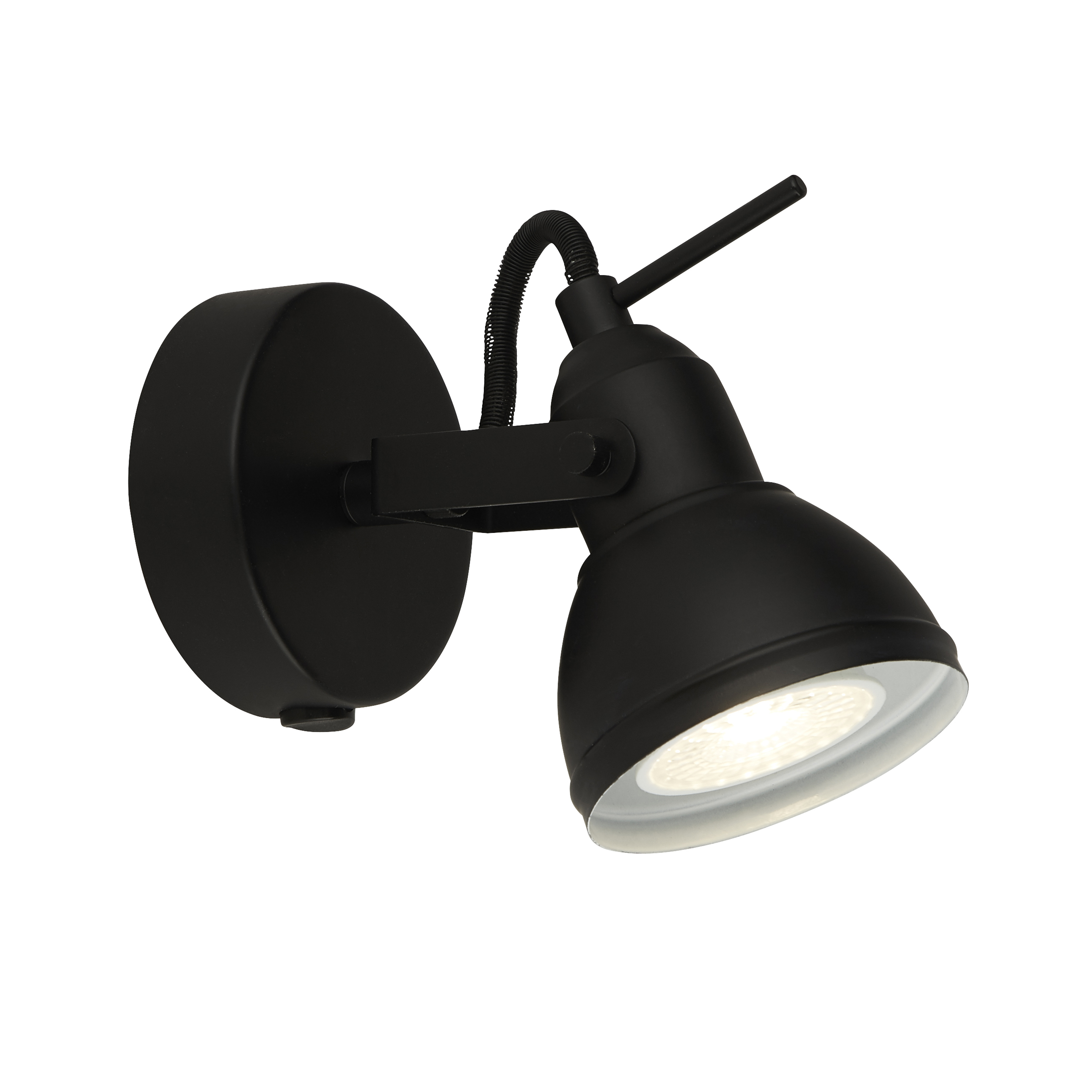 Searchlight Focus - applique murale avec interrupteur - cm - noir et blanc mat