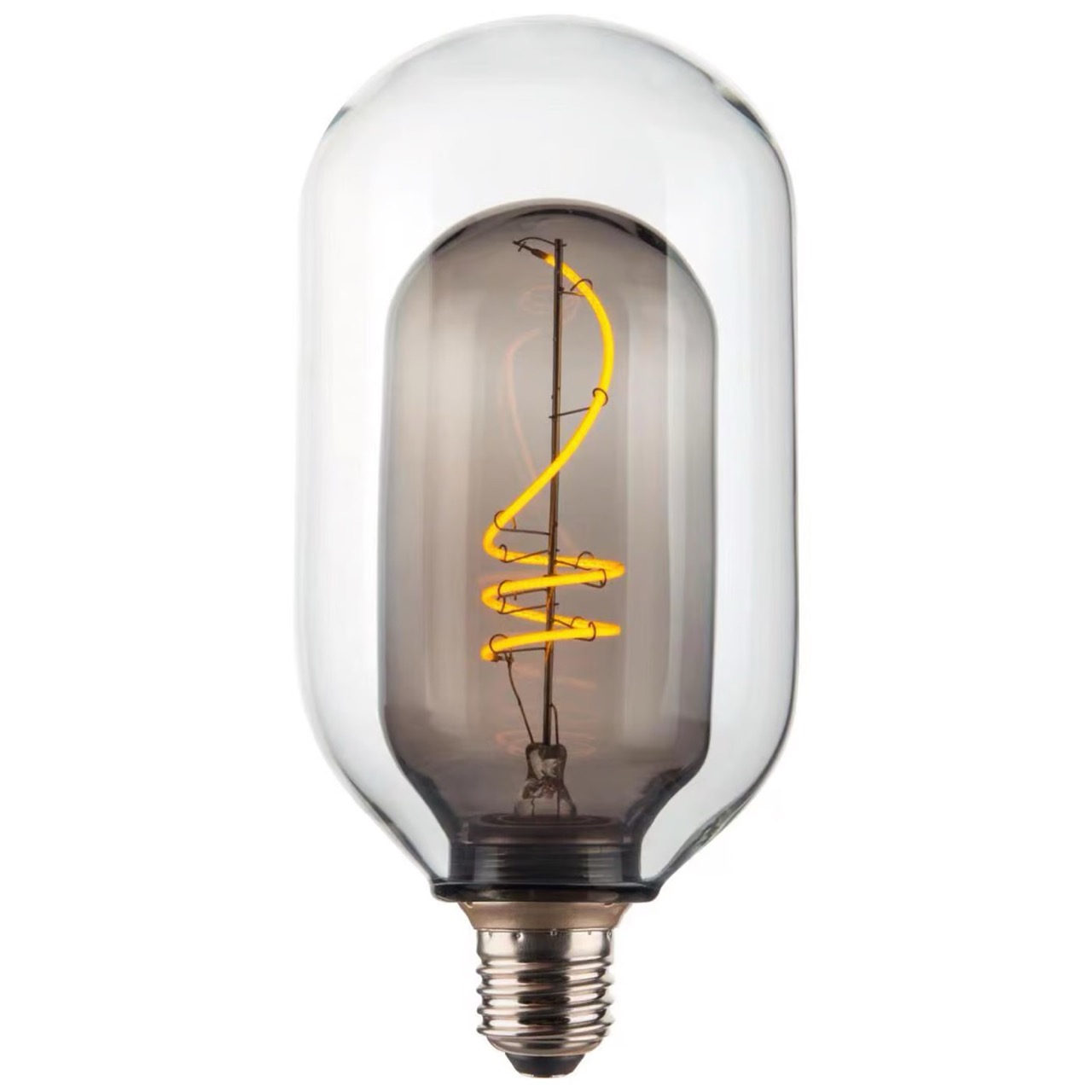 Nordlux Deco - Ø 9,5 x 19,8 cm - E27 - 4,1W dimmable - 1800K - fumé et transparent