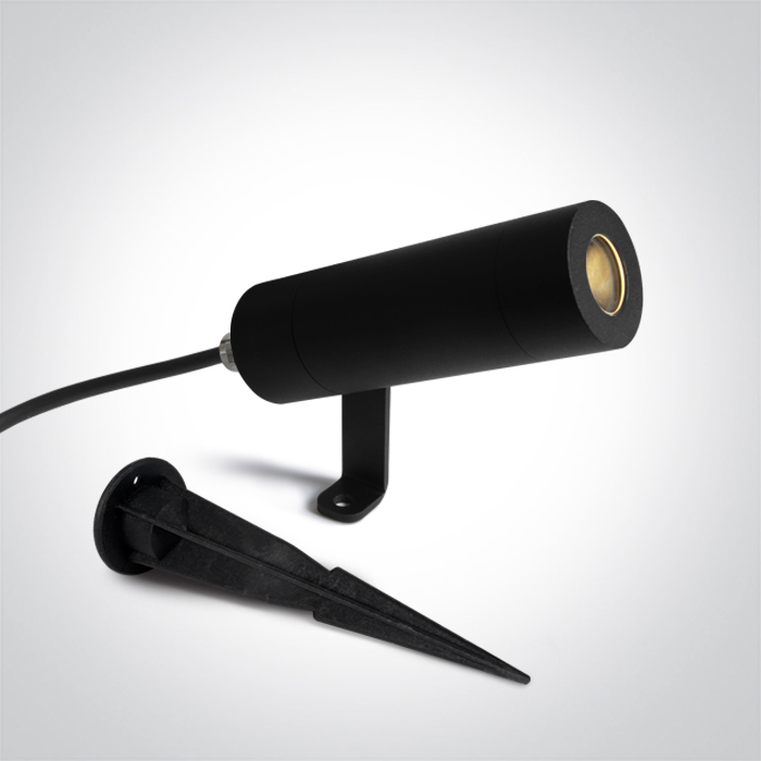 One Light Garden Cylindre - spot de sol sur pique - Ø 3,6 x ,5 cm - 6,5W LED incl. - IP65 - noir