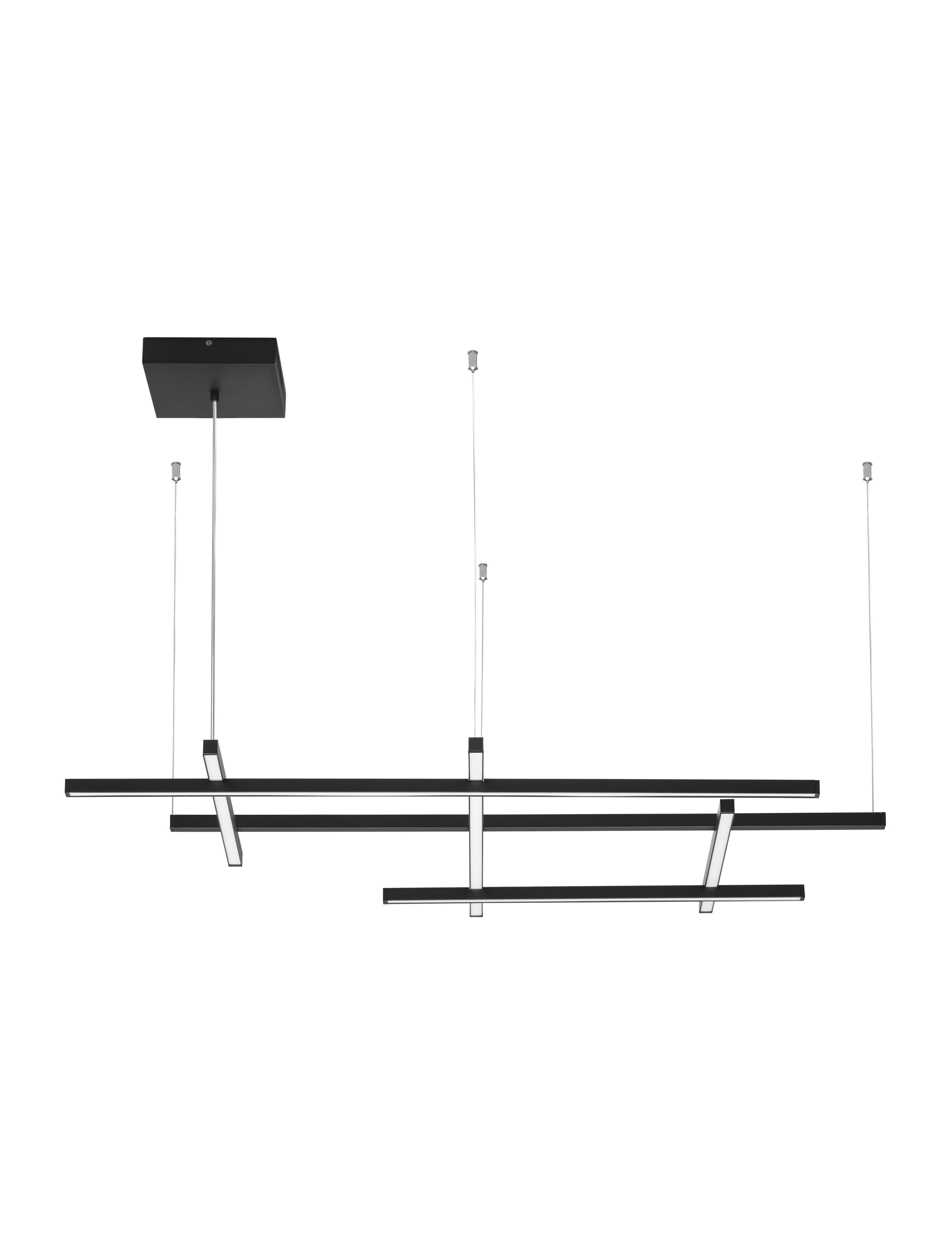 Nova Luce Pace - lampe suspendue - x - 83W dimmable LED inclus - noir sablé