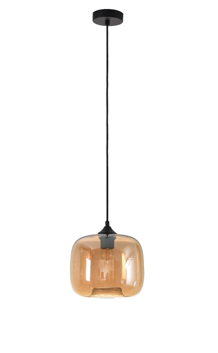 Artdelight Preston - lampe suspendue - Ø cm - ambre