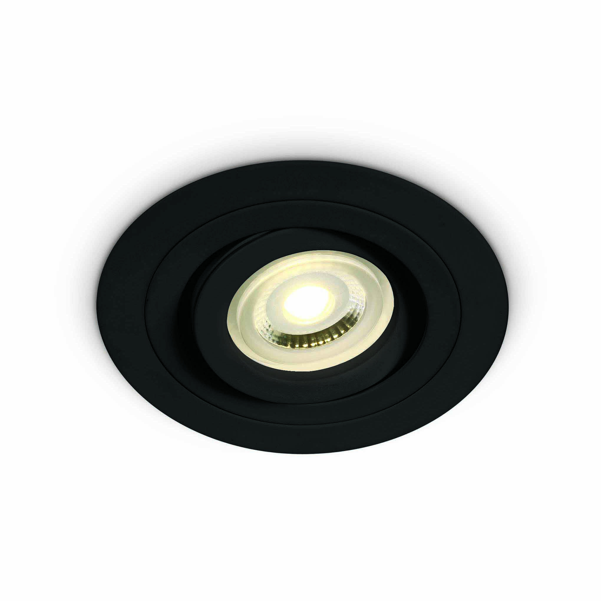 ONE Light Dual Ring Range - spot encastré - Ø 92 mm, Ø 80 mm encastré - noir