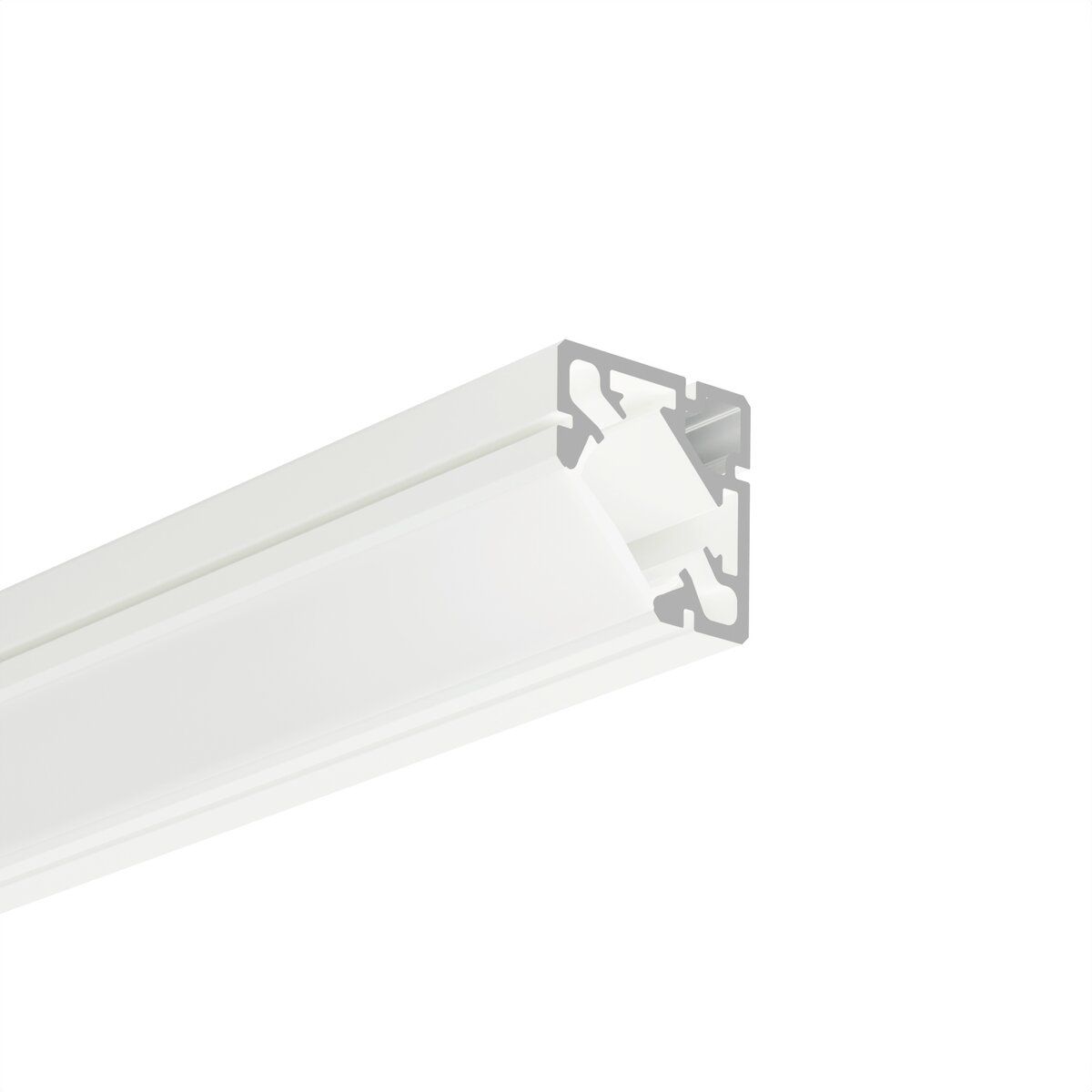 Klus 45-plus - profilé LED d’angle - 1,9 x 1,9 cm - blanc