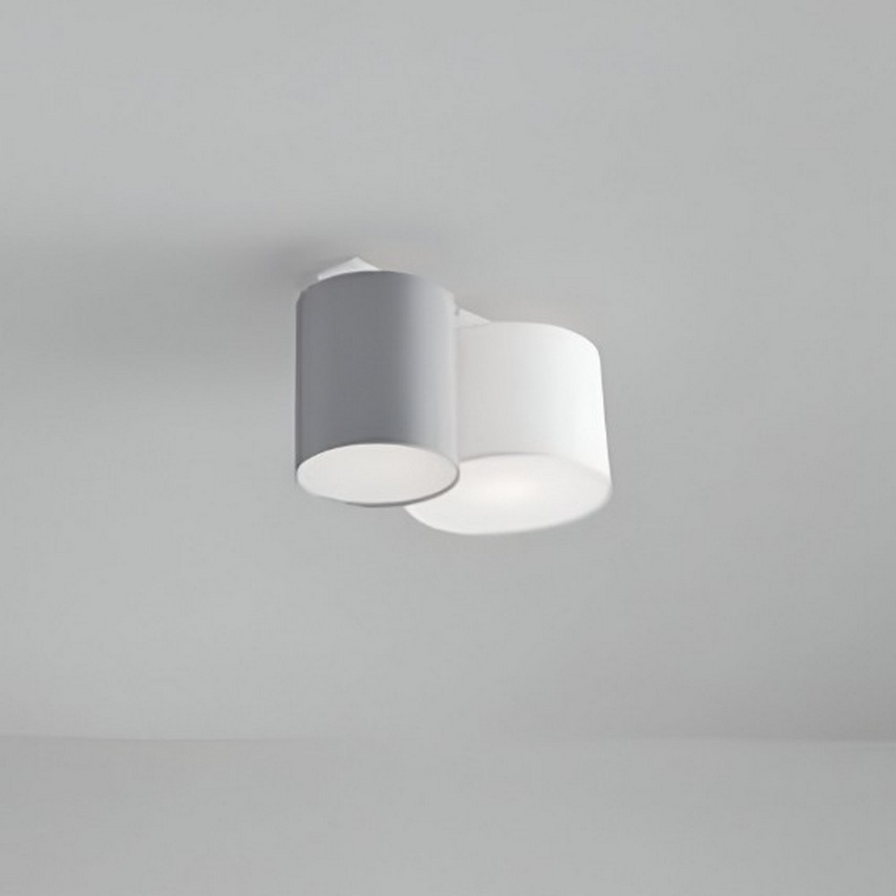 Nova Luce - Bryson - plafonnier - x - blanc et gris