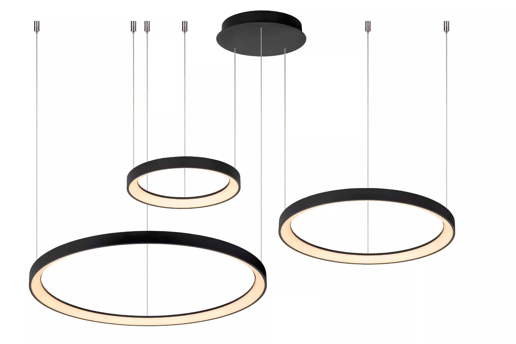 Lucide Vidal - lampe suspendue - Ø cm - 120W LED inclus - noir