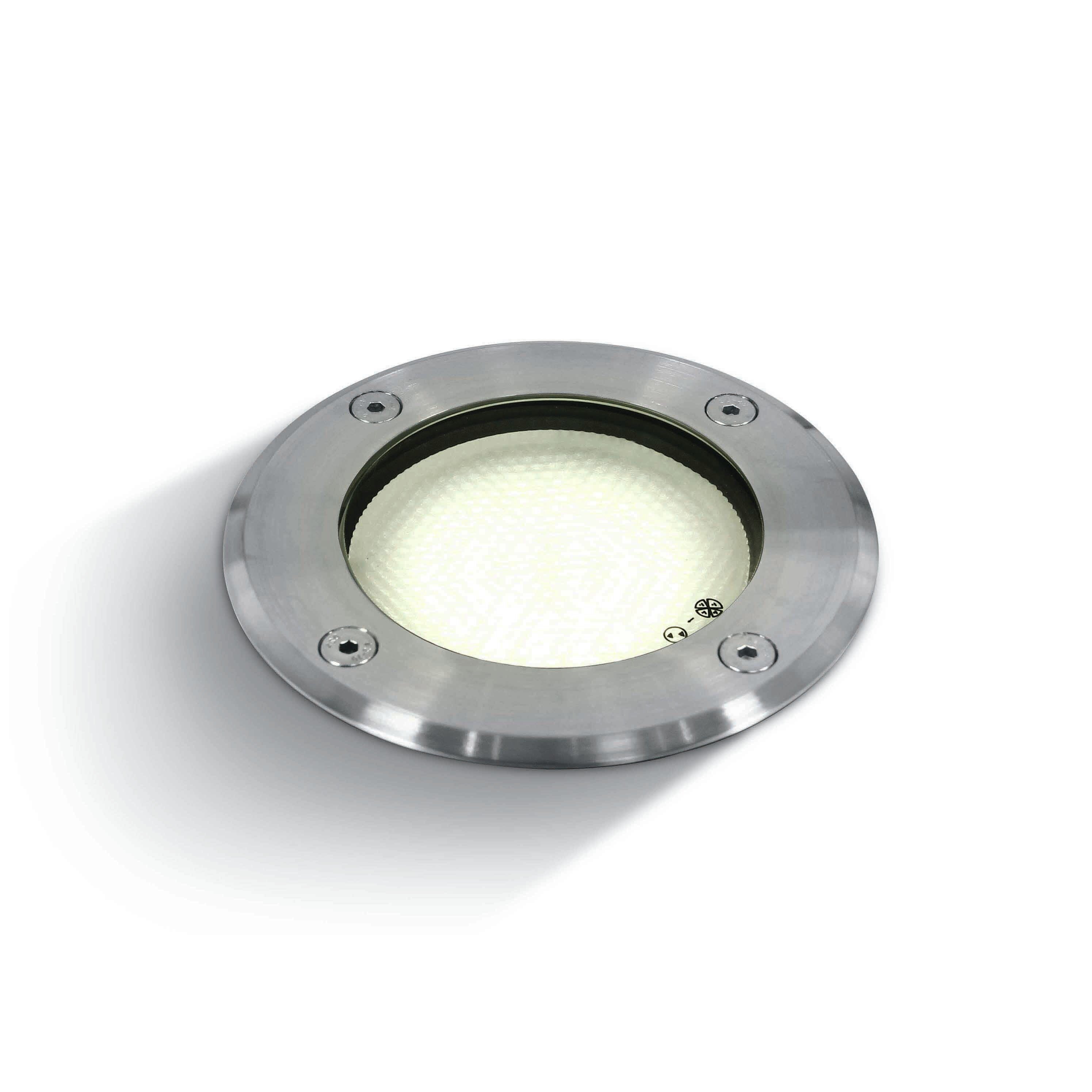 ONE Light GX53 Inground Range - spot extérieur au sol - Ø 120 mm, Ø 110 mm encastrable - IP67 - acier inoxydable