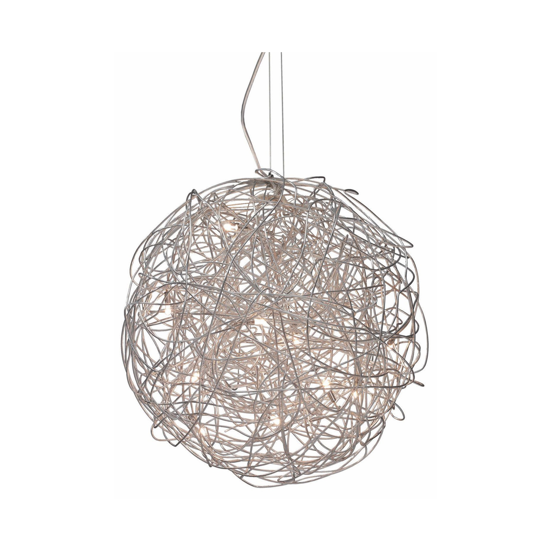 Artdelight Draga - lampe suspendue - Ø - W halogène inclus - acier mat