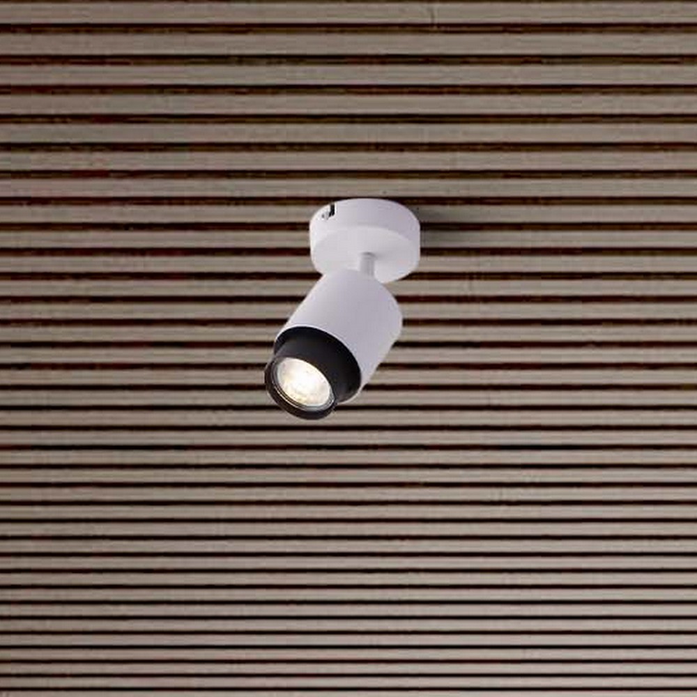 Nova Luce Ison - spot en saillie 1L - Ø cm - blanc sablé