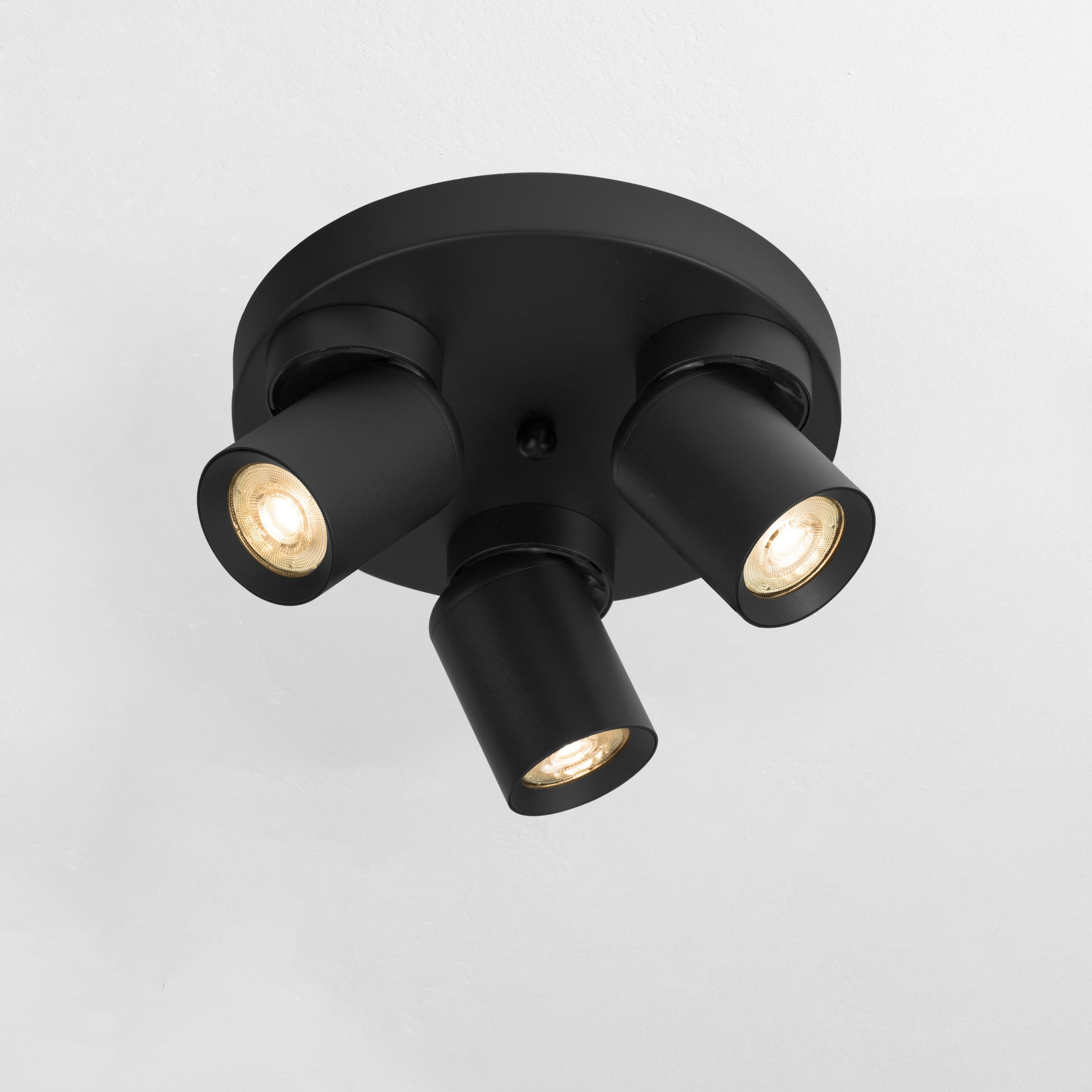 Nova Luce Amecy - spot en saillie 3L - Ø ,5 cm - noir sablé