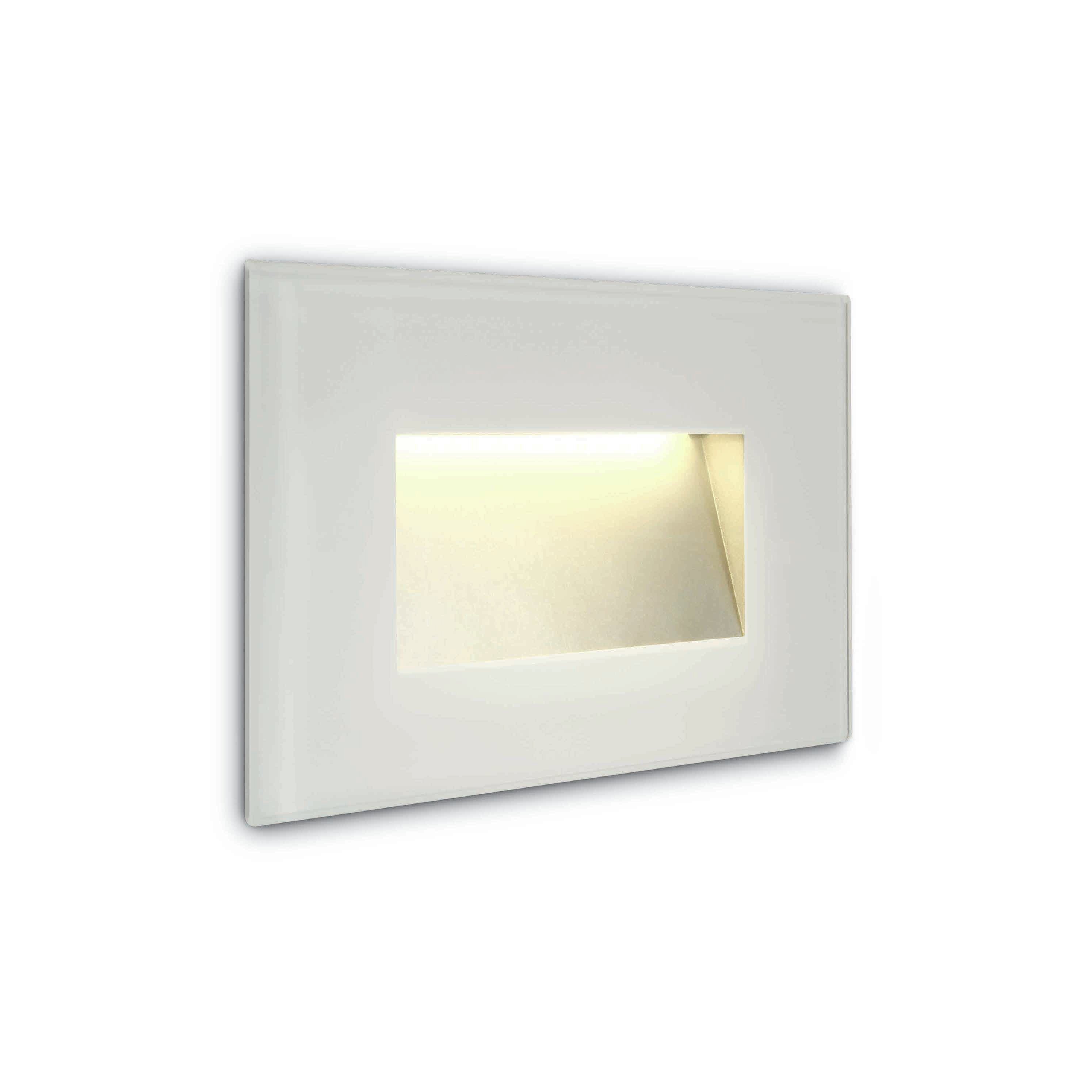 ONE Light Glass Face - applique encastrée - ,6 x 8 cm - 4W LED inclus - IP65 - blanc