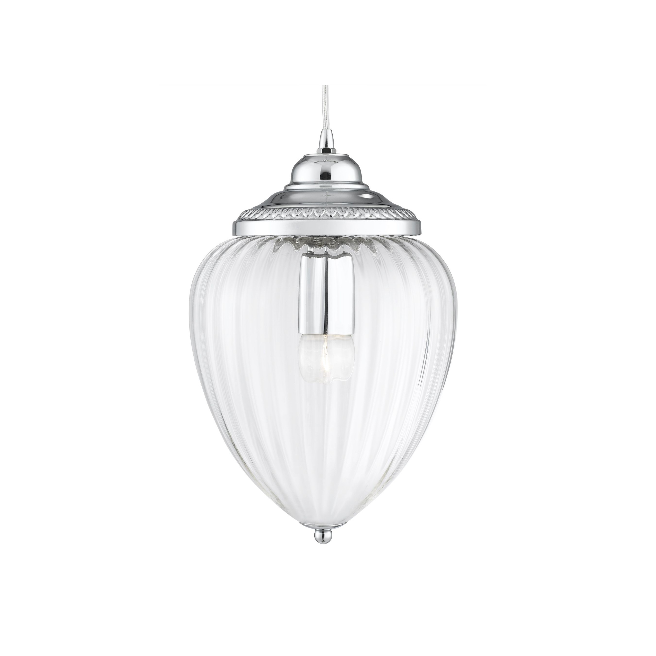 Searchlight Pineapple - lampe suspendue - Ø cm - chrome
