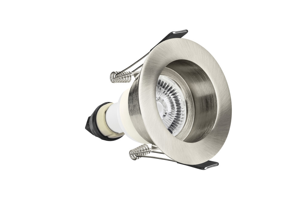 Integral LED Milan - spot à encastrer - Ø 85 mm, Ø 70 mm à encastrer - IP65 - nickel satiné