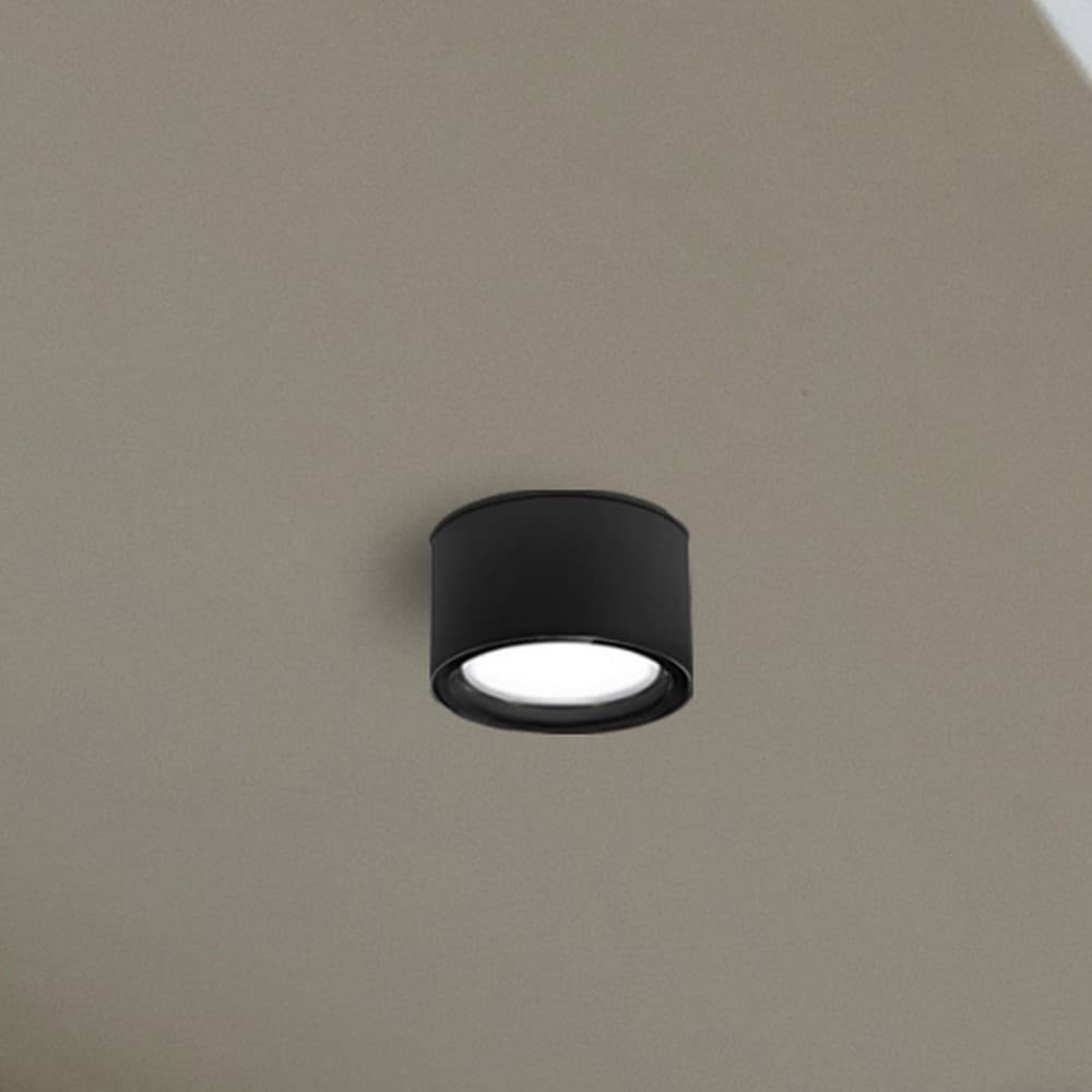 Nova Luce Focus - plafonnier d"extérieur - Ø ,5 cm - IP54 - noir