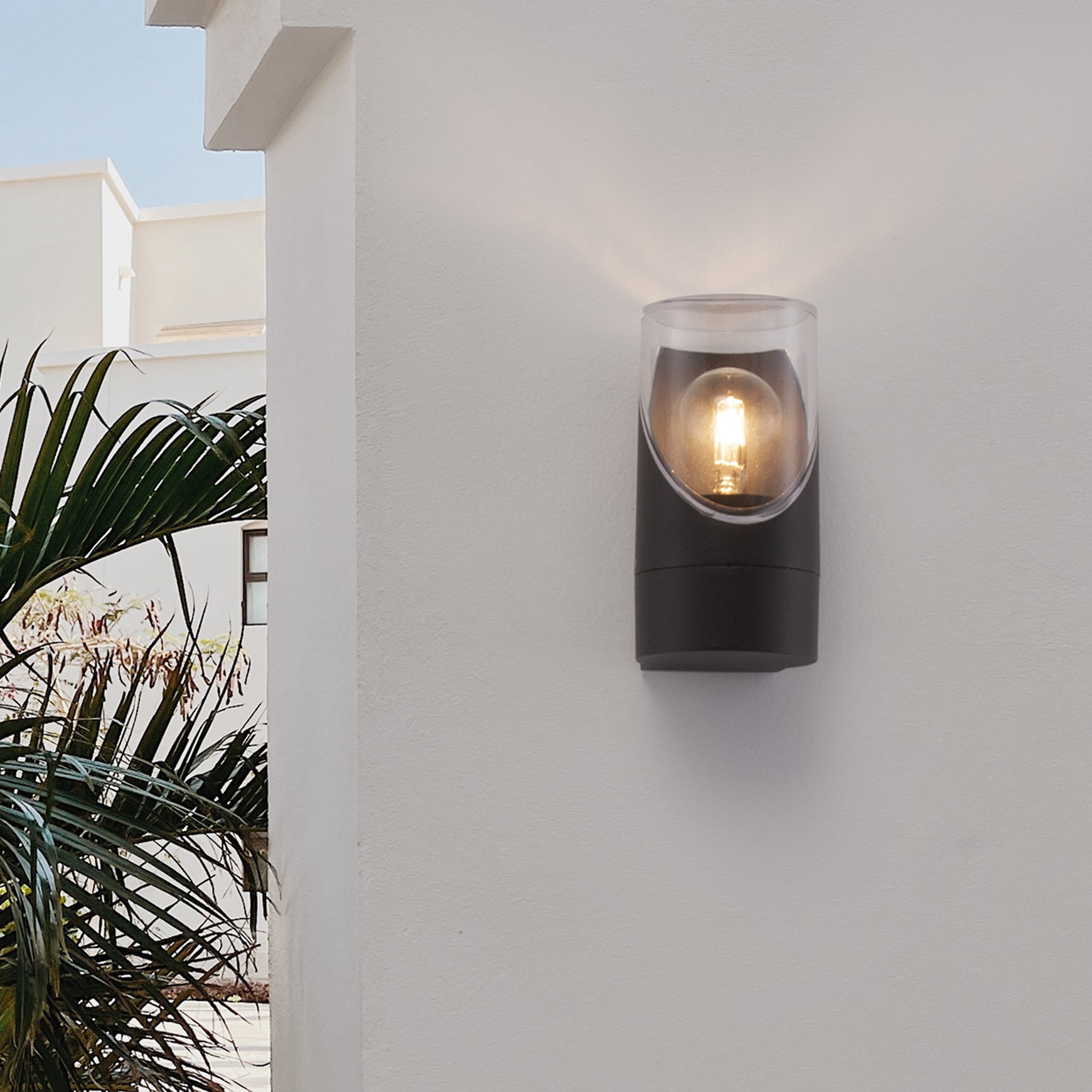 Nova Luce Selena - applique murale extérieure - Ø ,1 x 10,1 cm - IP65 - anthracite foncé