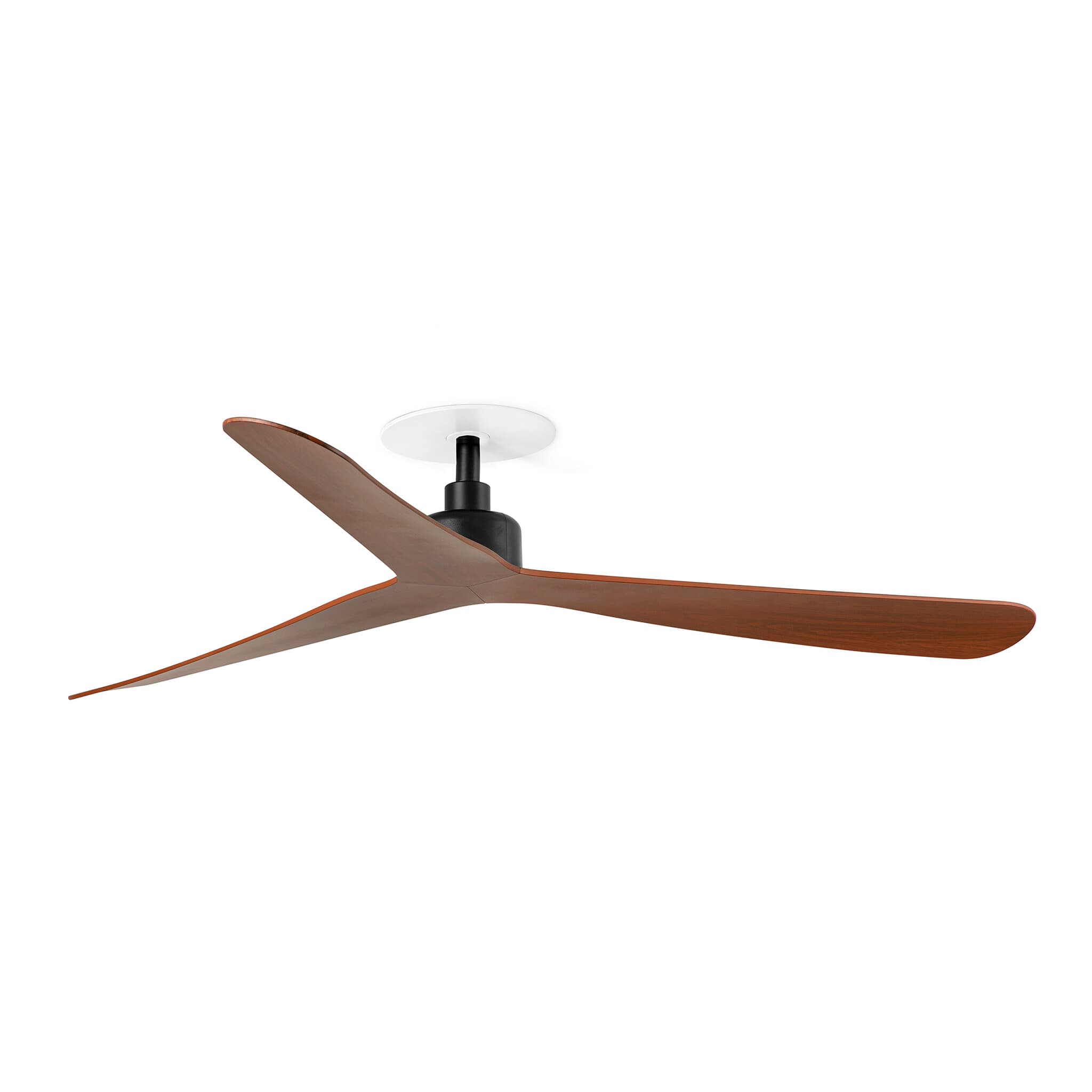 Faro Rocker M - ventilateur de plafond avec rosace encastrée - Ø - noir mat et noyer