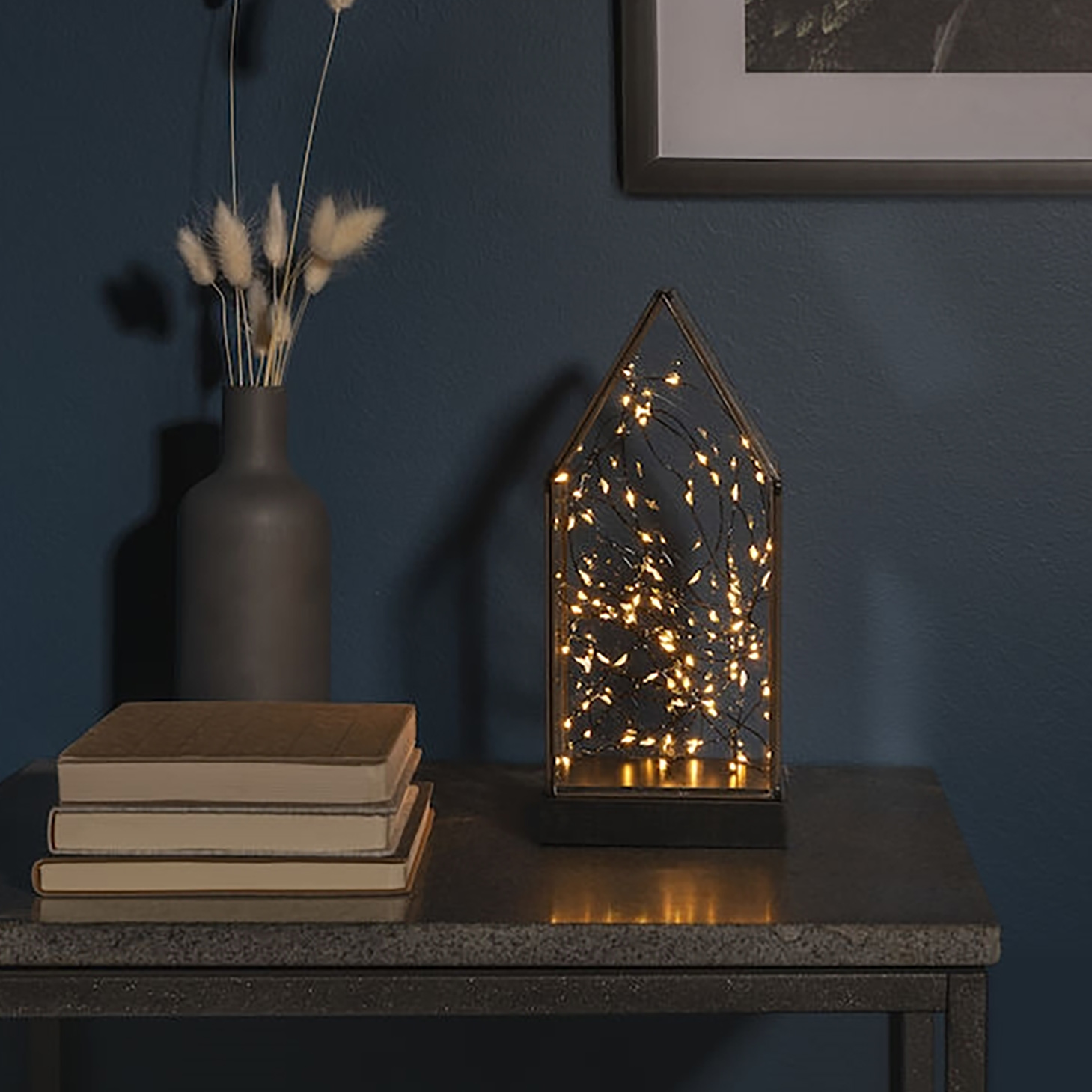 Konstsmide - maison en verre décorative - x 24,5 cm - noir