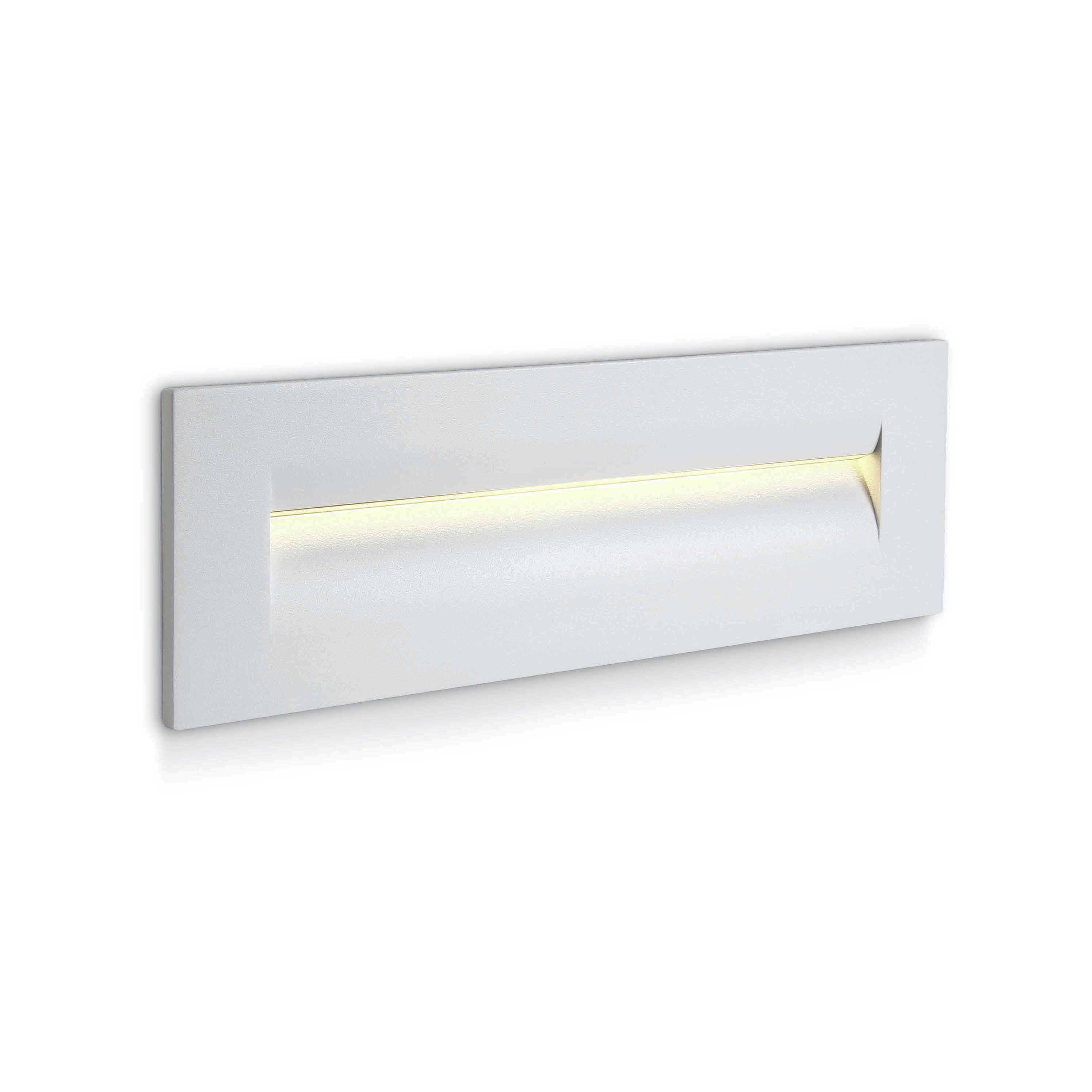 ONE Light Outdoor Dark Light Wall Recessed - applique murale encastrée - ,3 x 8,7 cm - 8,5W LED inclus - IP65 - blanc