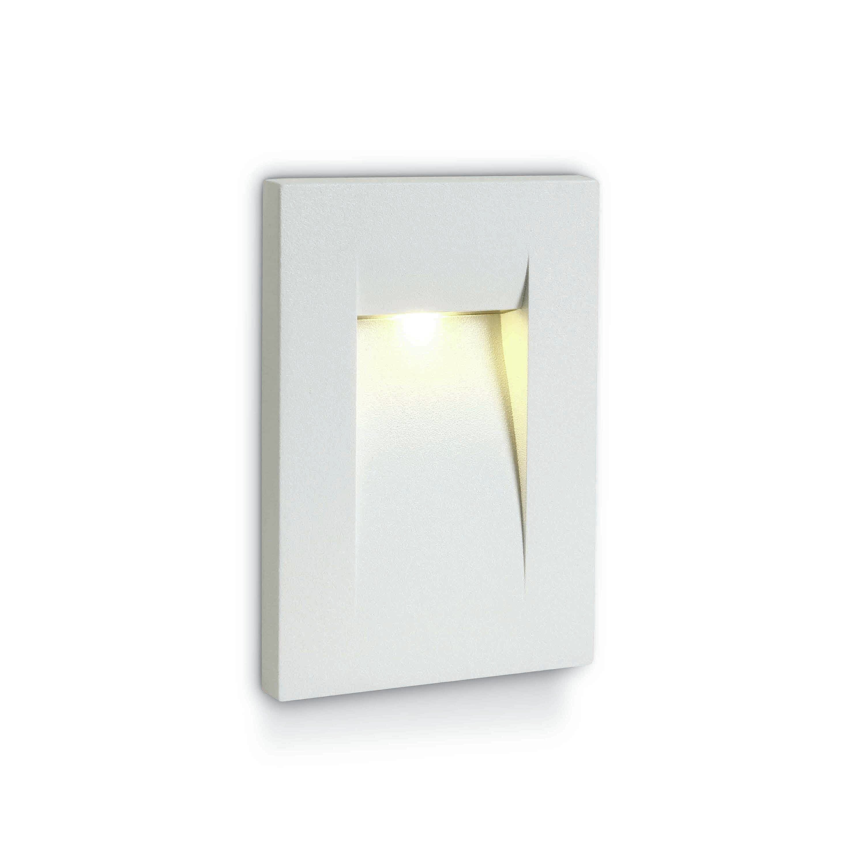 ONE Light Outdoor Dark Light Wall Recessed - applique murale encastrée - 7,5 x 6,5 x 10,7 cm - 3,6W LED inclus - IP65 - blanc
