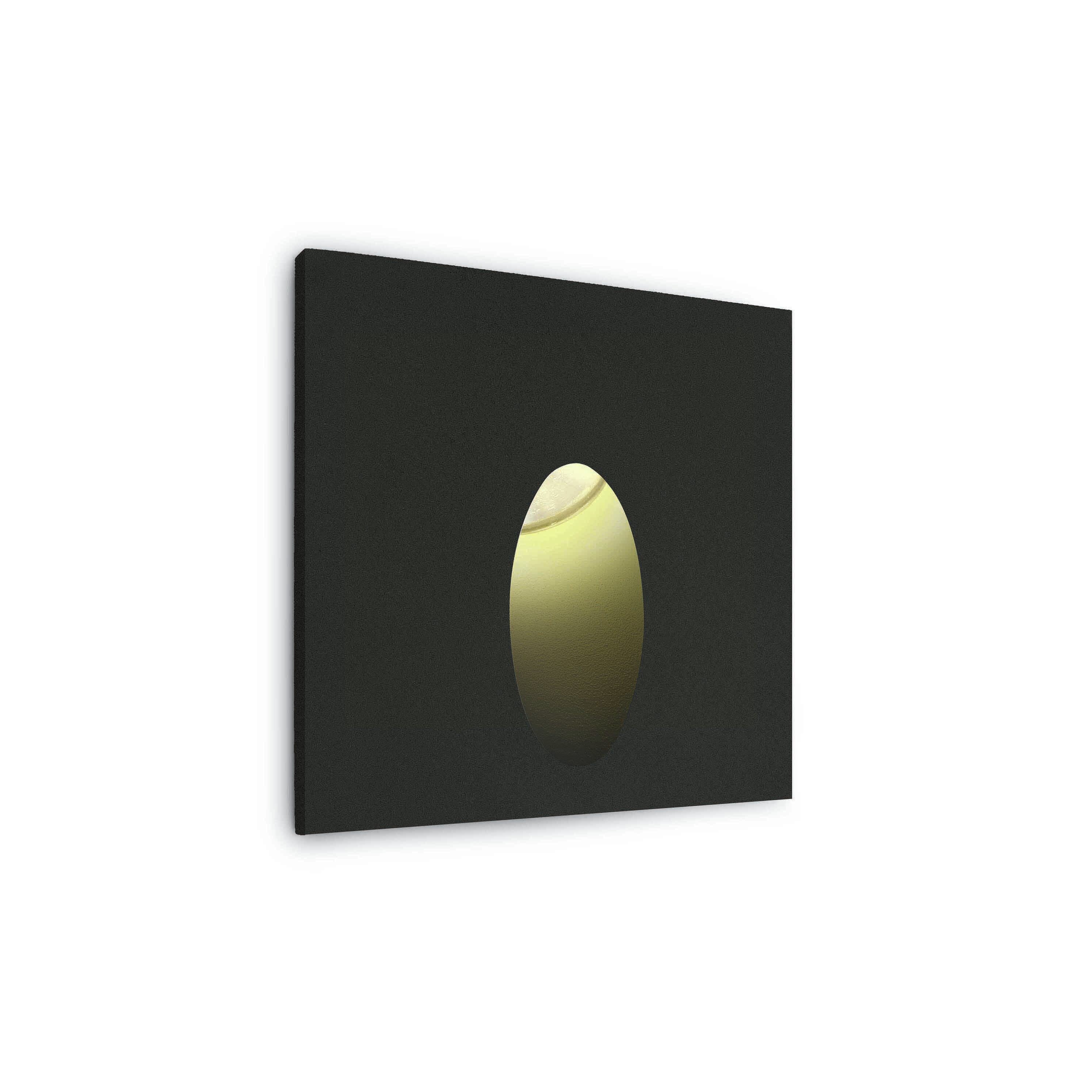 ONE Light Indoor/Outdoor Dark Light Wall Recessed - applique murale encastrée - ,5 x 7 cm - 3W LED inclus - IP54 - noir