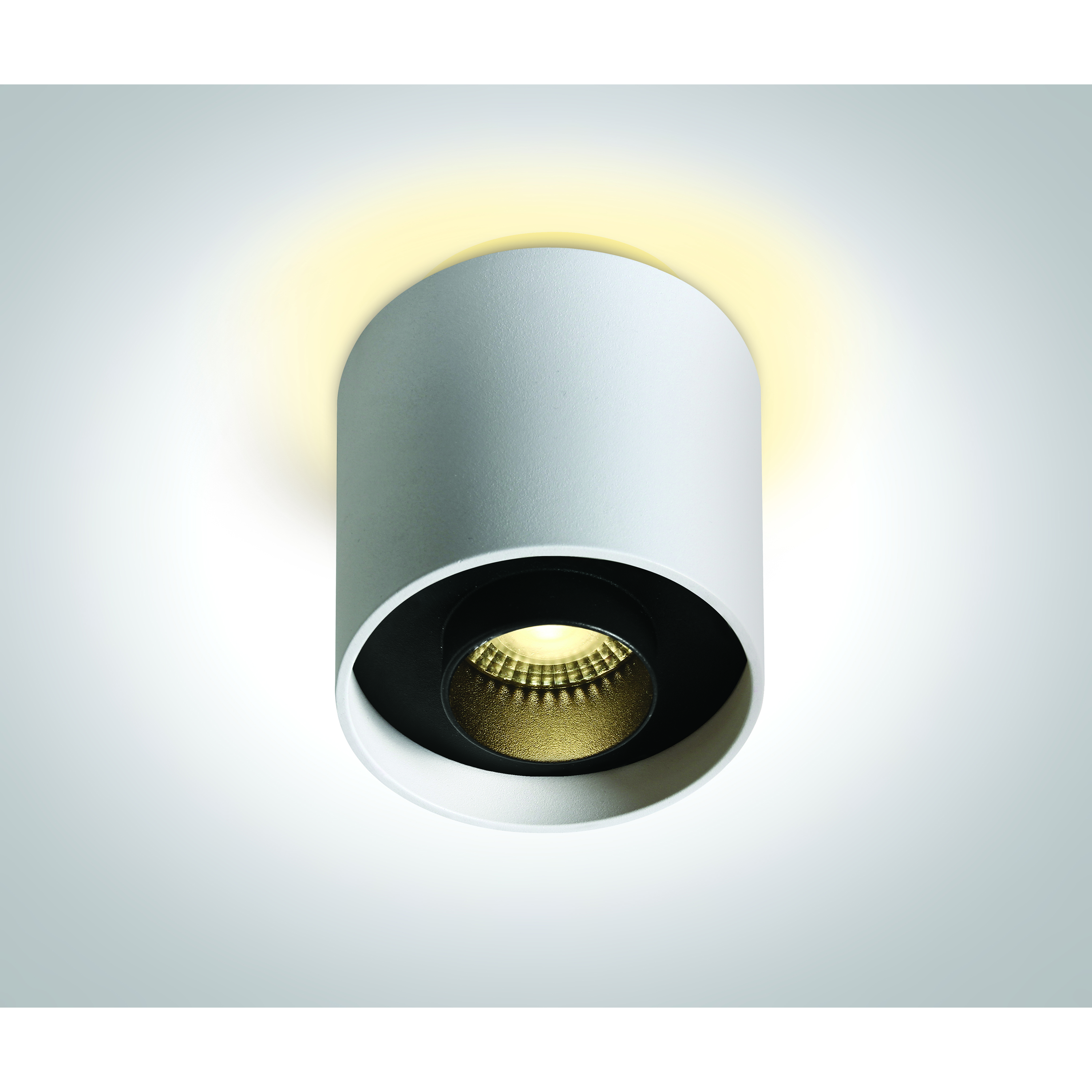 ONE Light Dark Light Cylinders - spot en saillie avec réflecteurs interchangeables - Ø cm - 8W LED inclus - blanc
