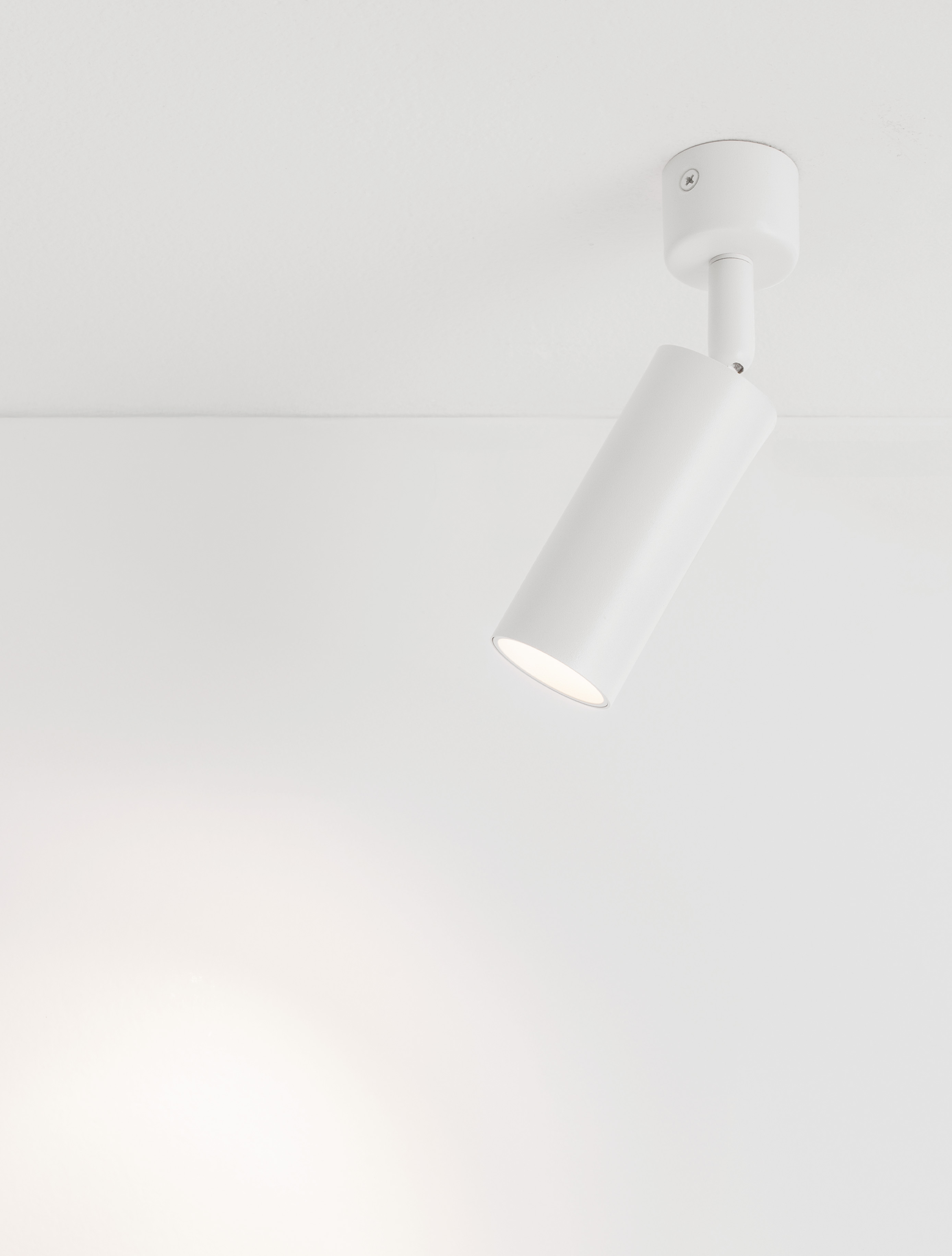 Nova Luce Mor - spot en saillie - Ø 4 x 17 cm - blanc