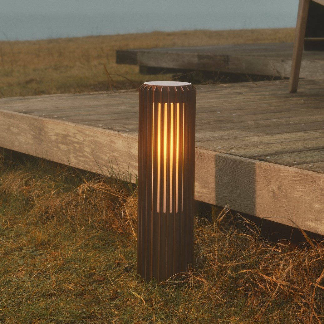 Nordlux Aludra 45 N - lampe de jardin - Ø 12,4 x 45,4 cm - IP44 - brun