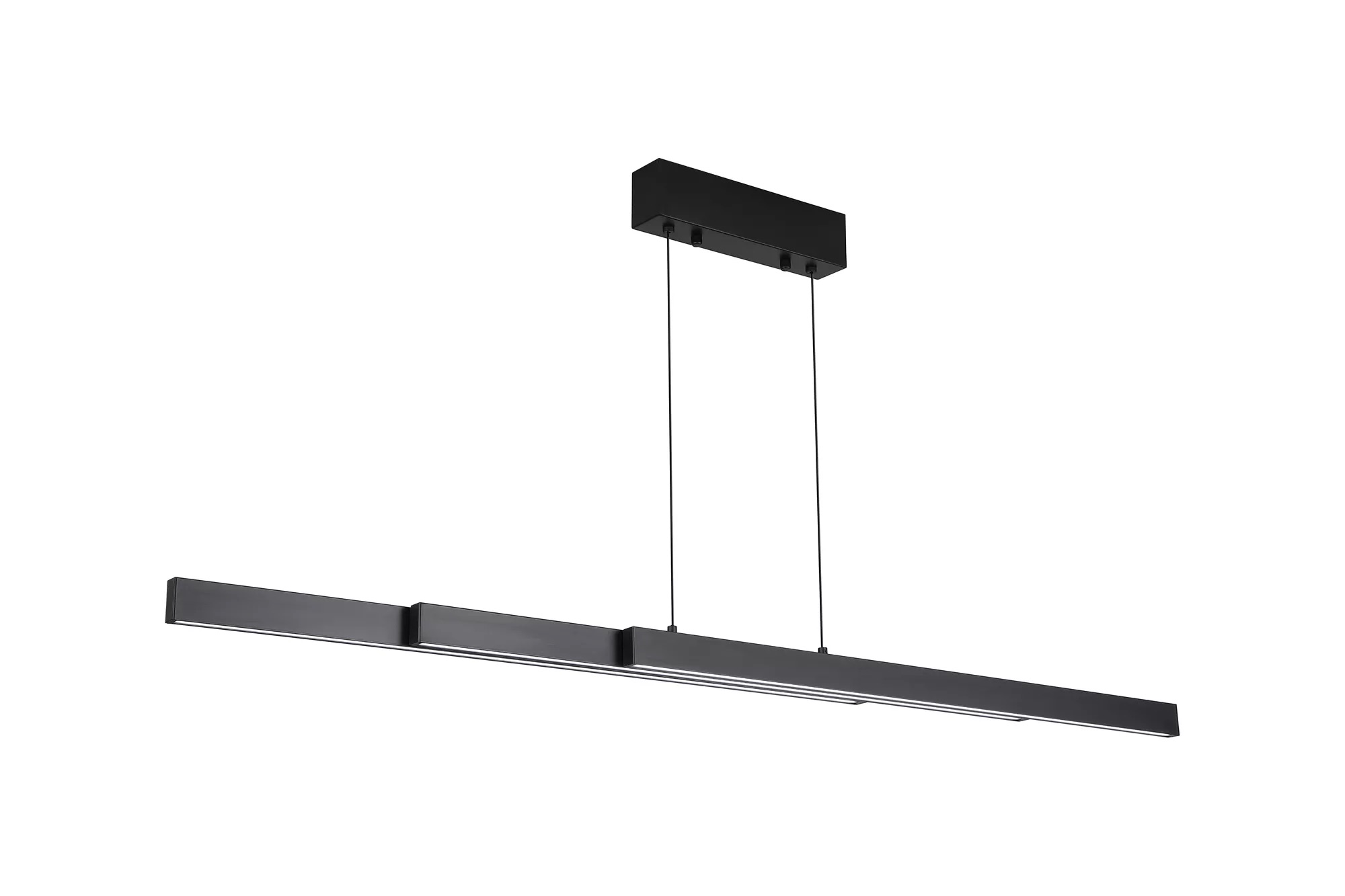 Searchlight Linéaire LED - 95-150 x 18 x 150 cm - suspension - LED dimmable 39W incluse - couleur de lumière réglable - noir