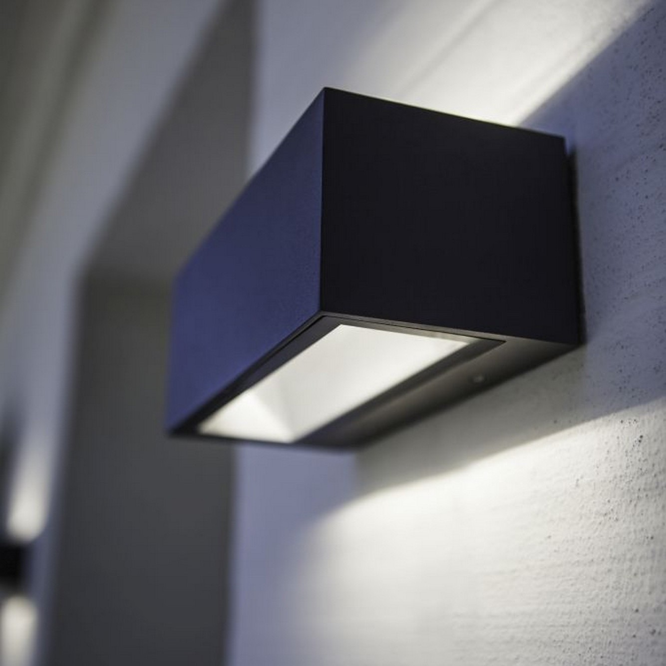 Lutec Gemini - applique murale extérieure - x - 46W LED inclus - IP54 - gris foncé
