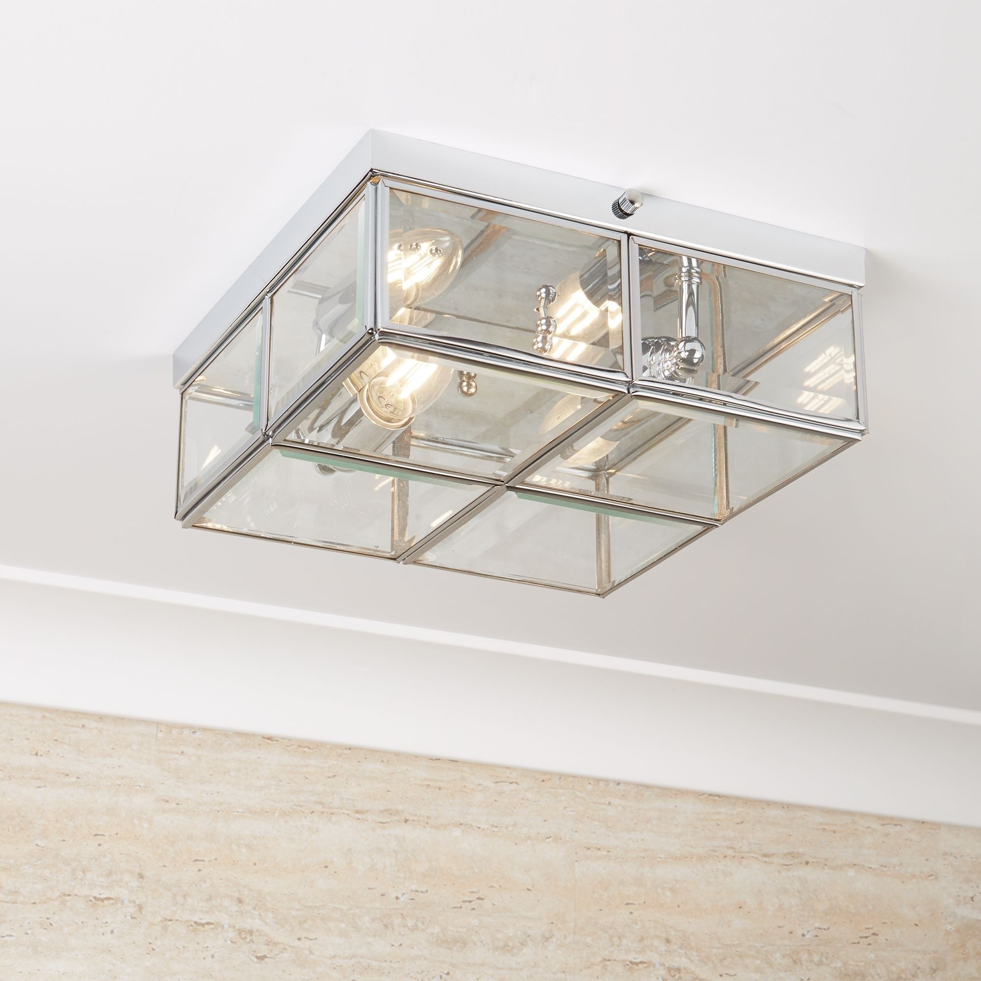 Searchlight Flush - plafonnier - x - chrome