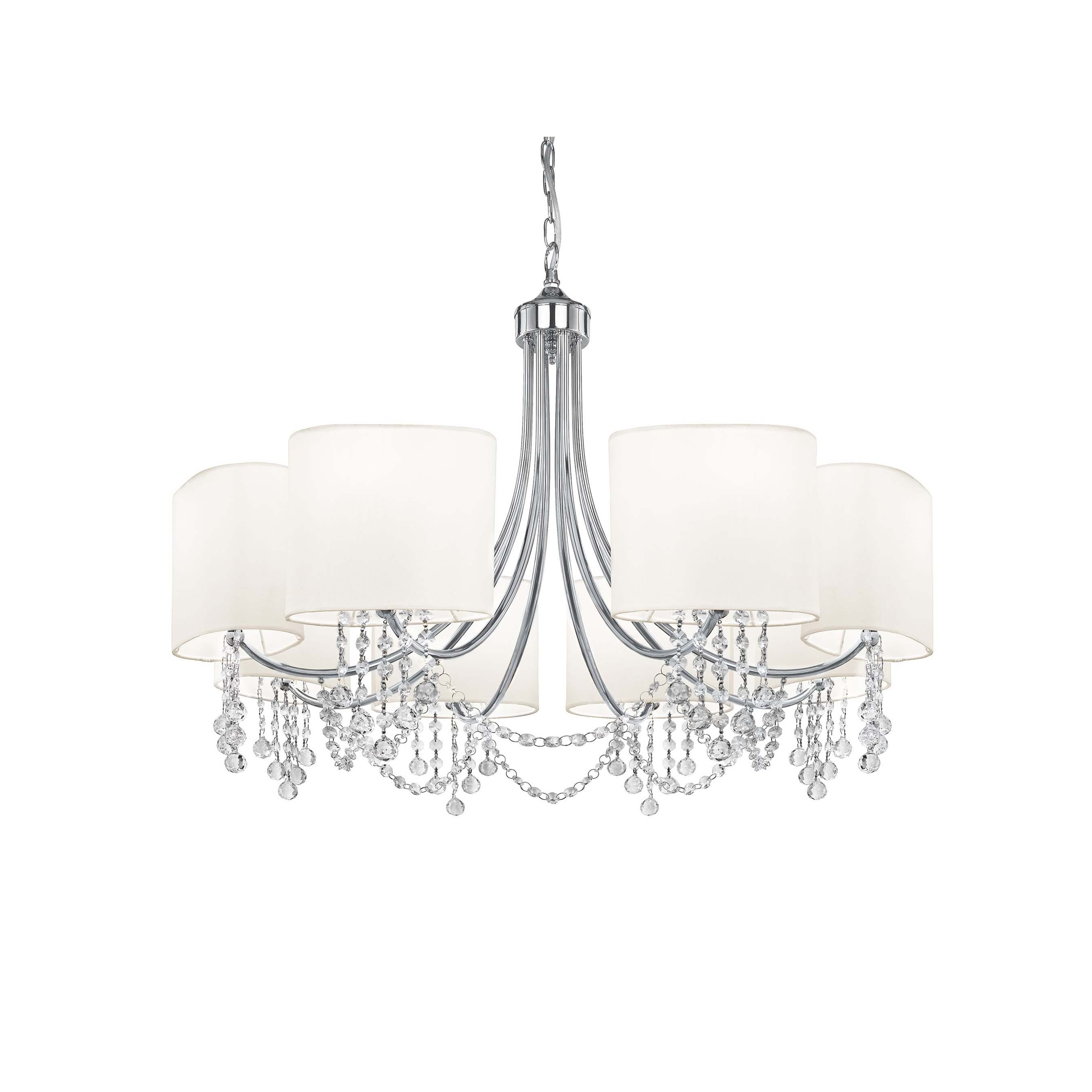 Searchlight Nina - lustre - Ø cm - chrome et blanc