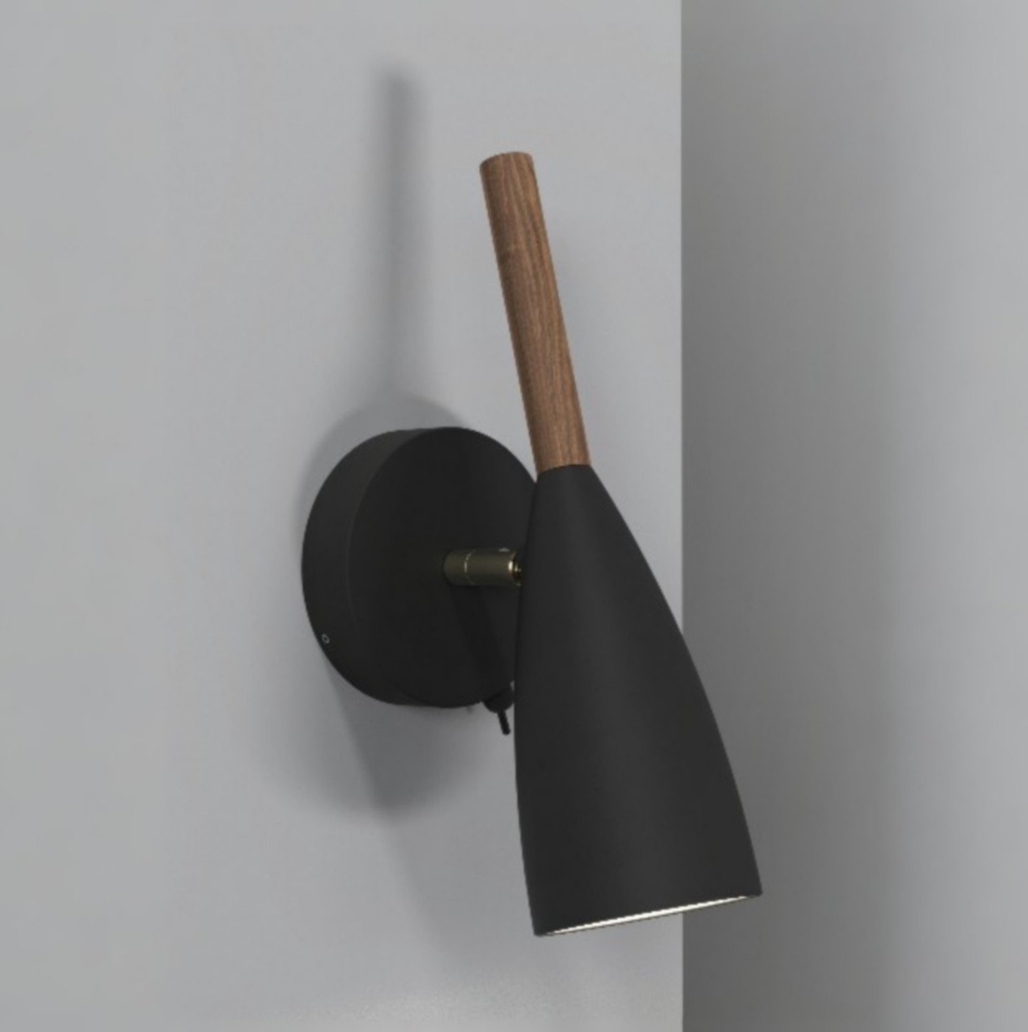Design for the People Pure 10 - applique murale avec interrupteur - cm - noir